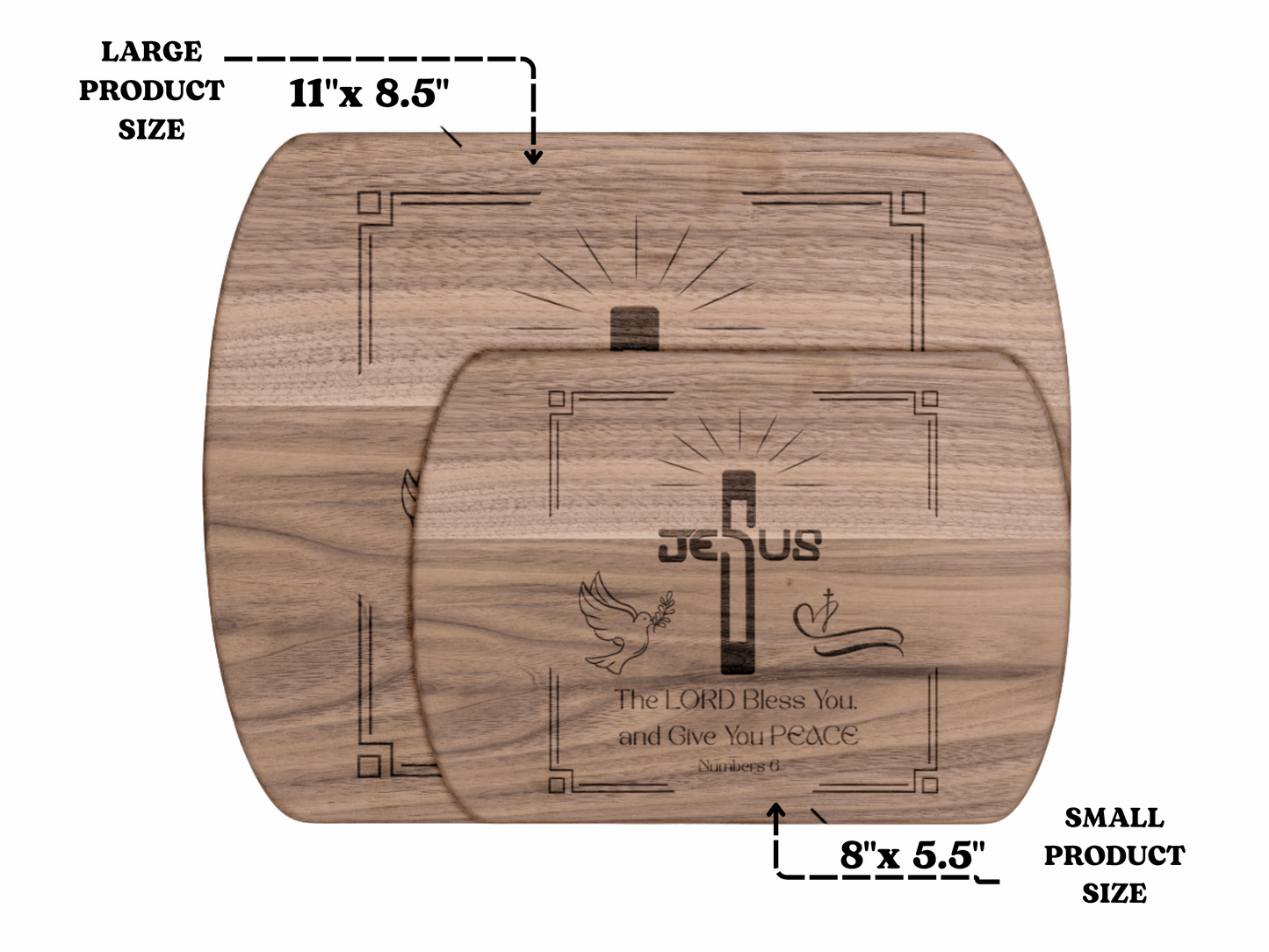 Beautiful Christian Cutting Board- Religious Gift for Housewarming, Wedding, or Pastor