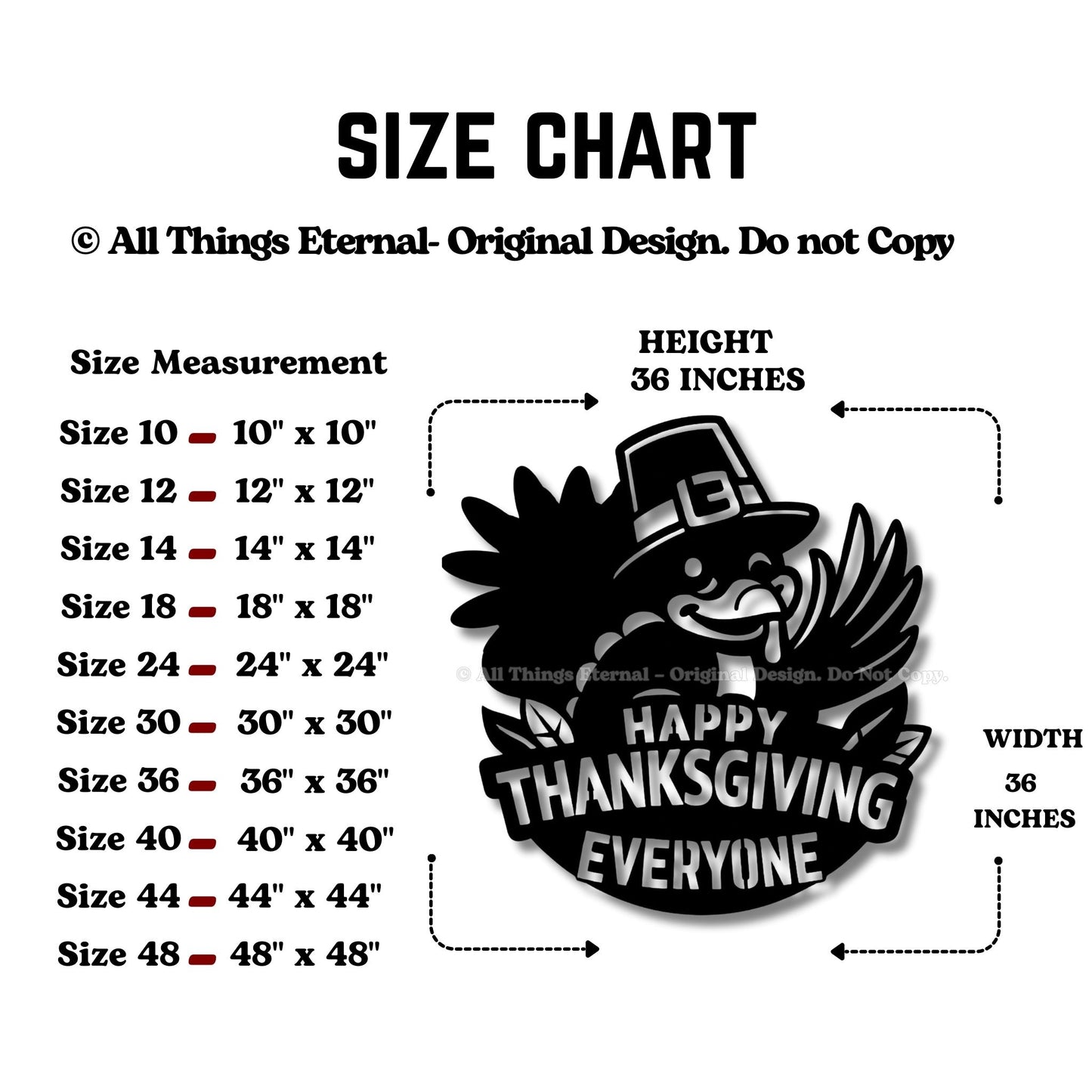 Thanksgiving Turkey Metal Sign - Wall Art for Home