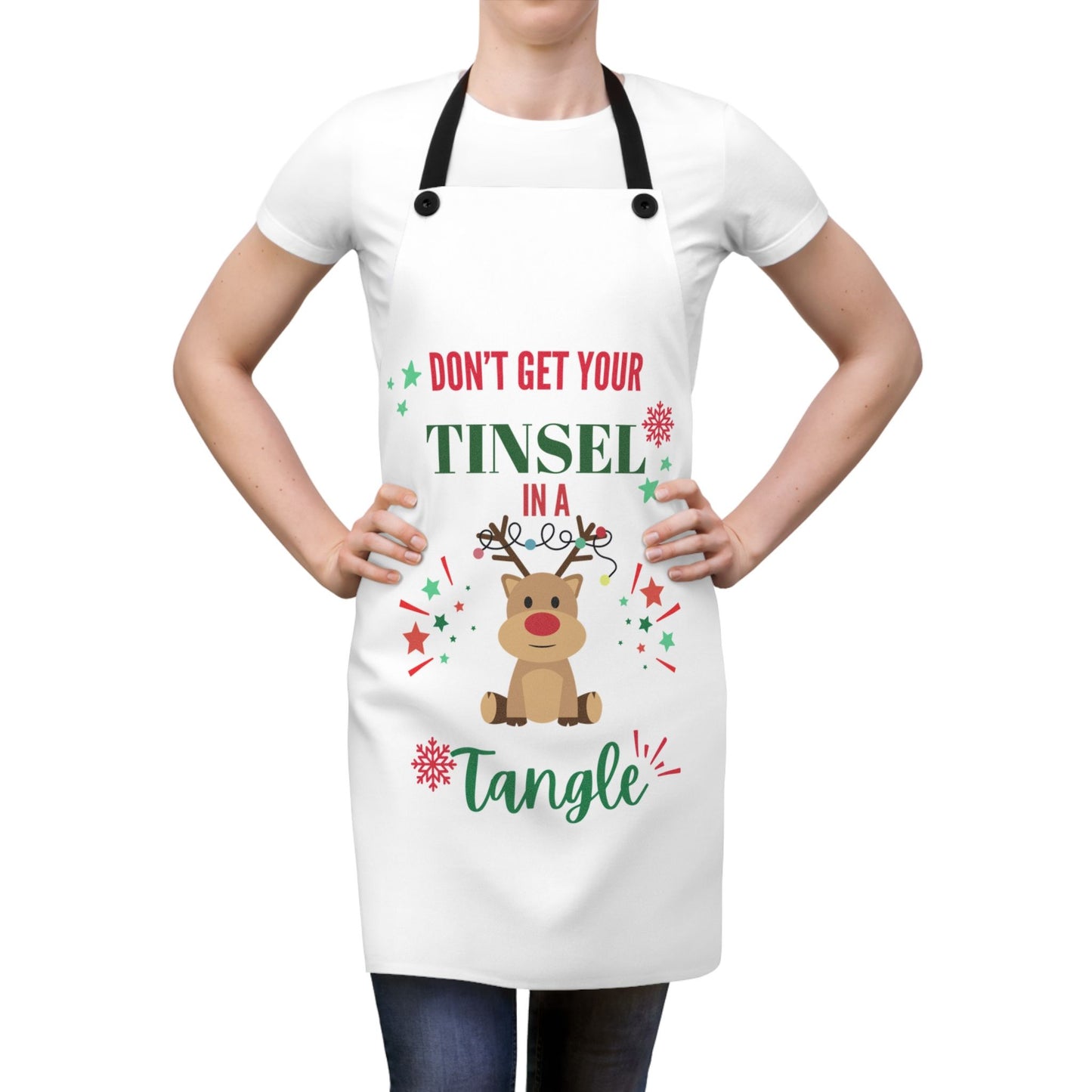 Don’t Get Your Tinsel in a Tangle Apron | Funny Christmas Kitchen Gift