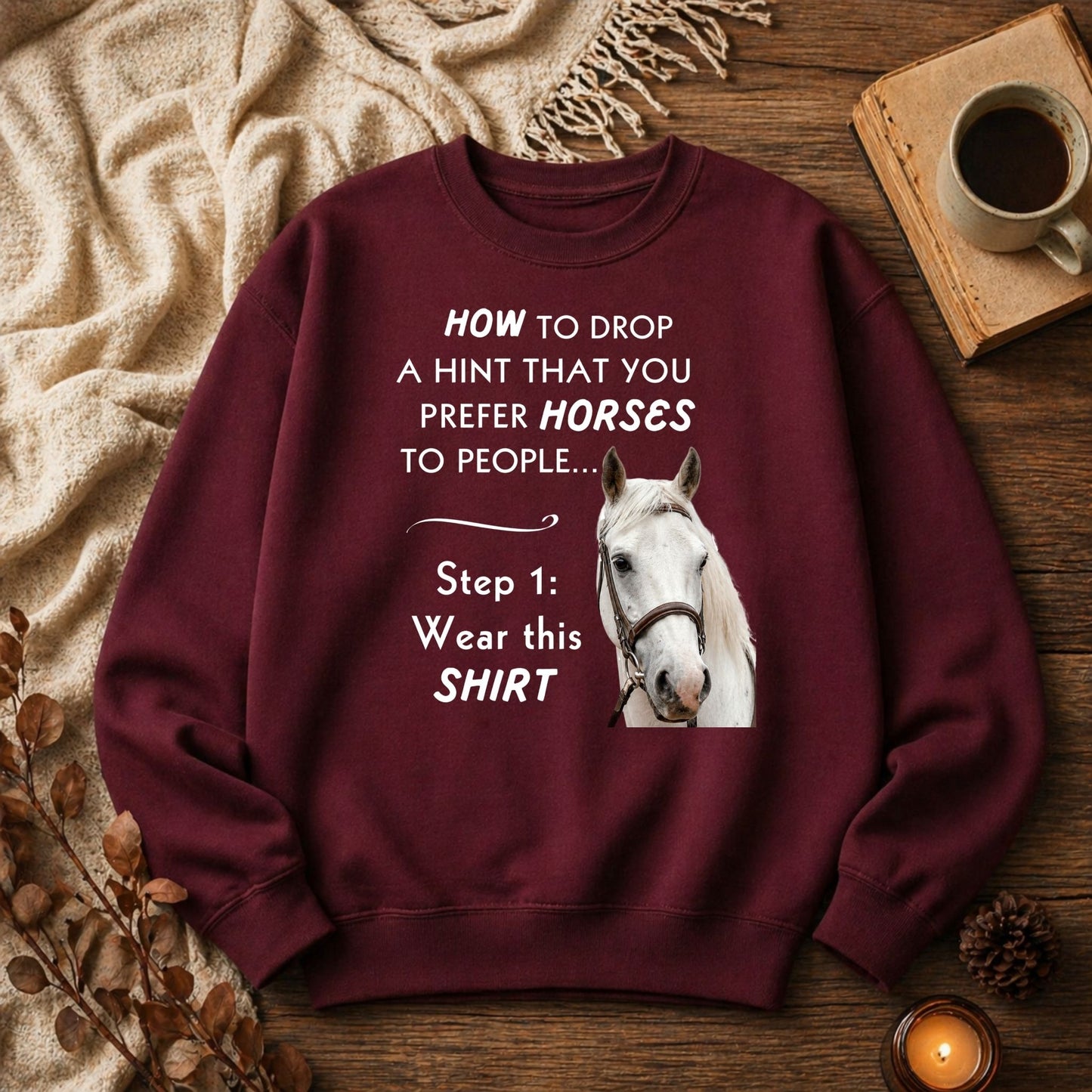 Prefer Horses Over People Sweatshirt β Funny Horse Lover Gift