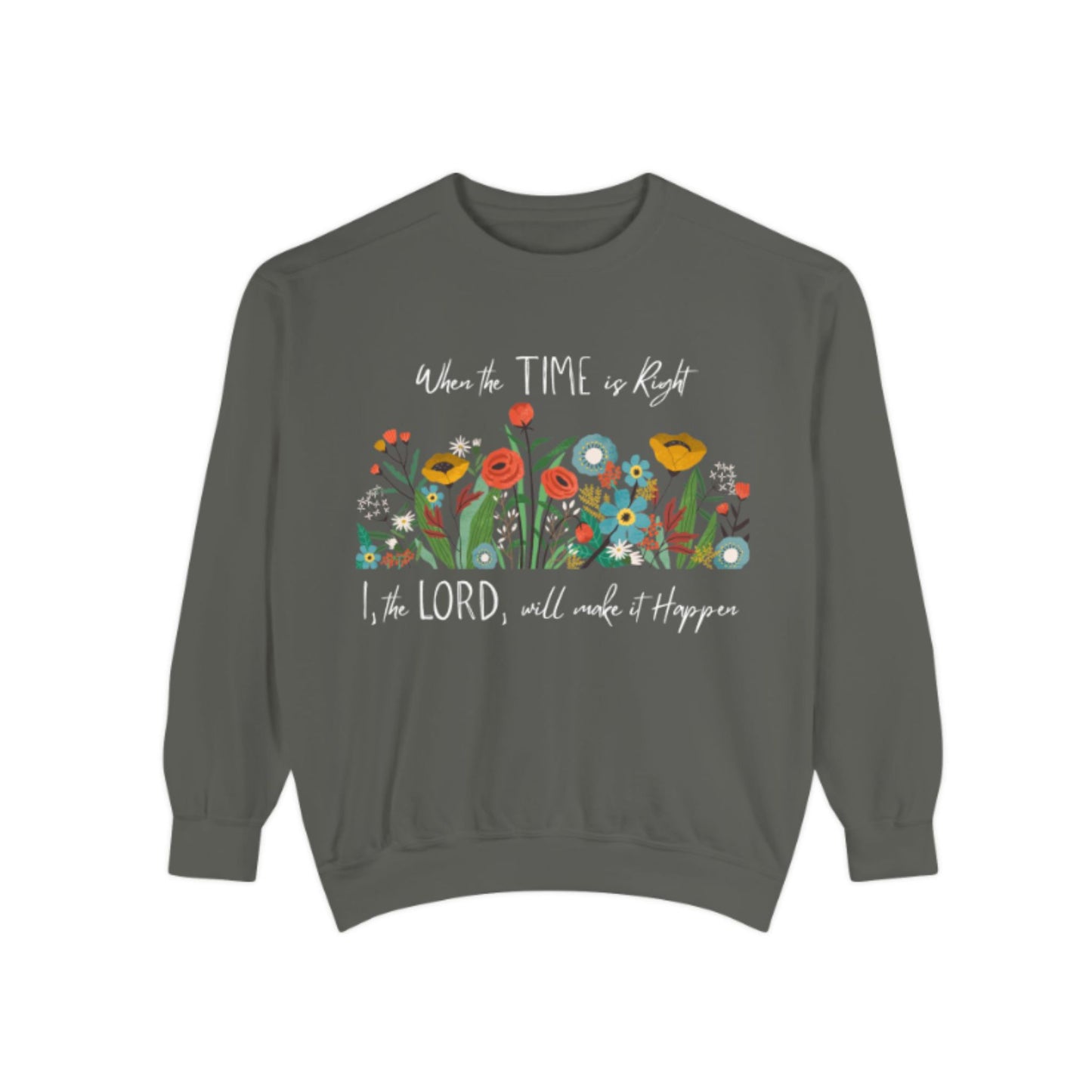 Floral Christian Comfort Colors Sweatshirt | Inspirational Religious Pullover