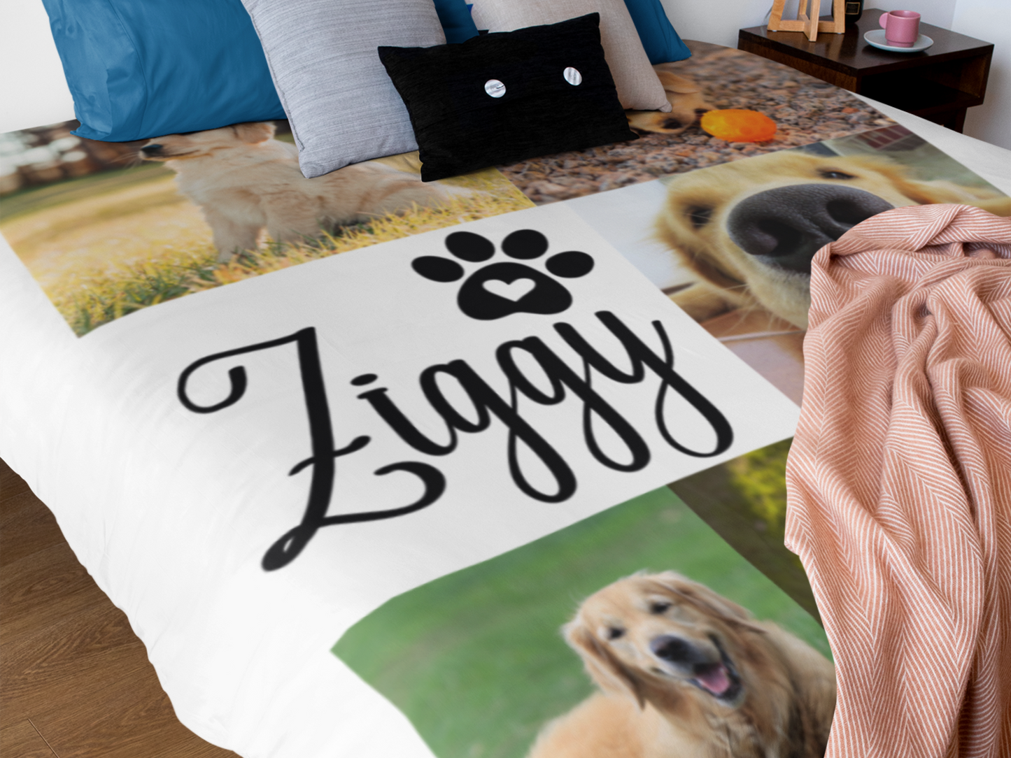 Custom Pet Blanket with Name & Photo – Perfect Dog Lover Gift