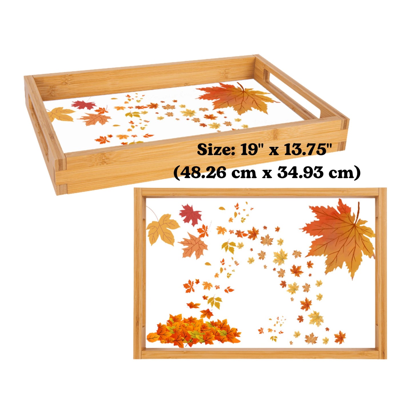 Autumn-Themed Serving Tray – Fall Decor, Thanksgiving Platter, Holiday Gift