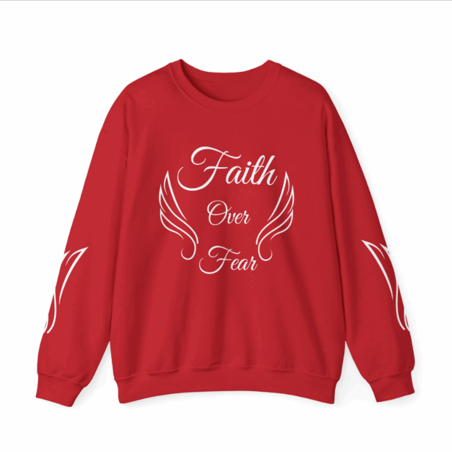 Christian Sweatshirt for Women – Faith Over Fear Inspirational Crewneck