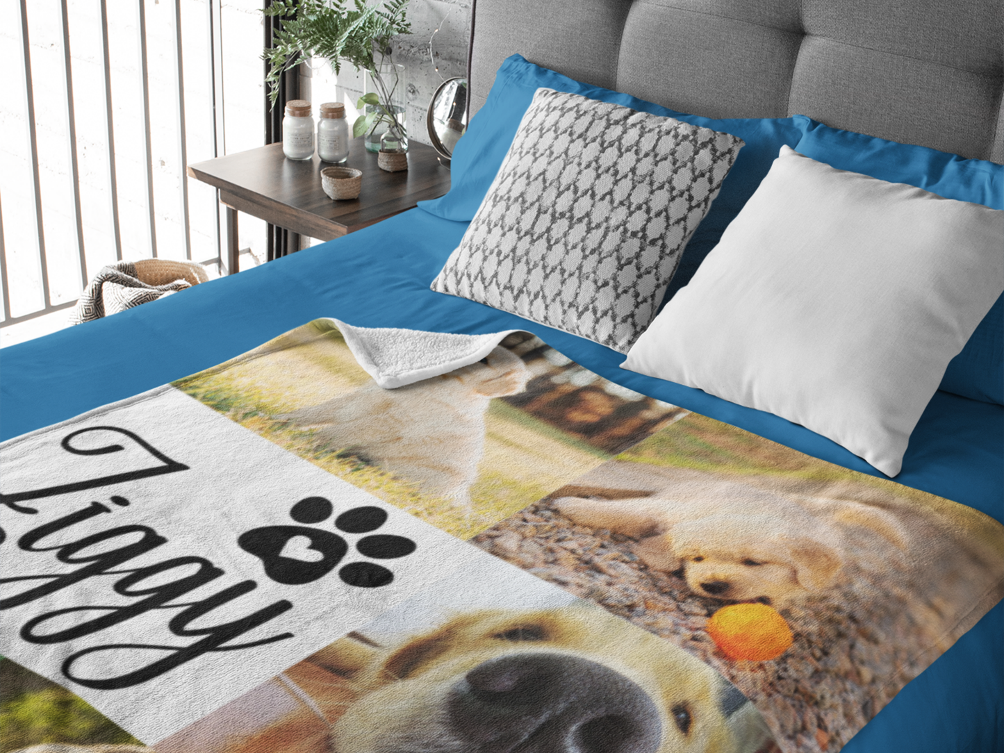 Custom Pet Blanket with Name & Photo – Perfect Dog Lover Gift