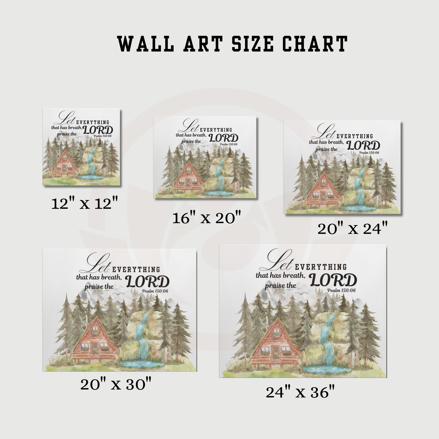 Psalm 150:6 Christian Wall Art Canvas Print -Inspirational Home Decor