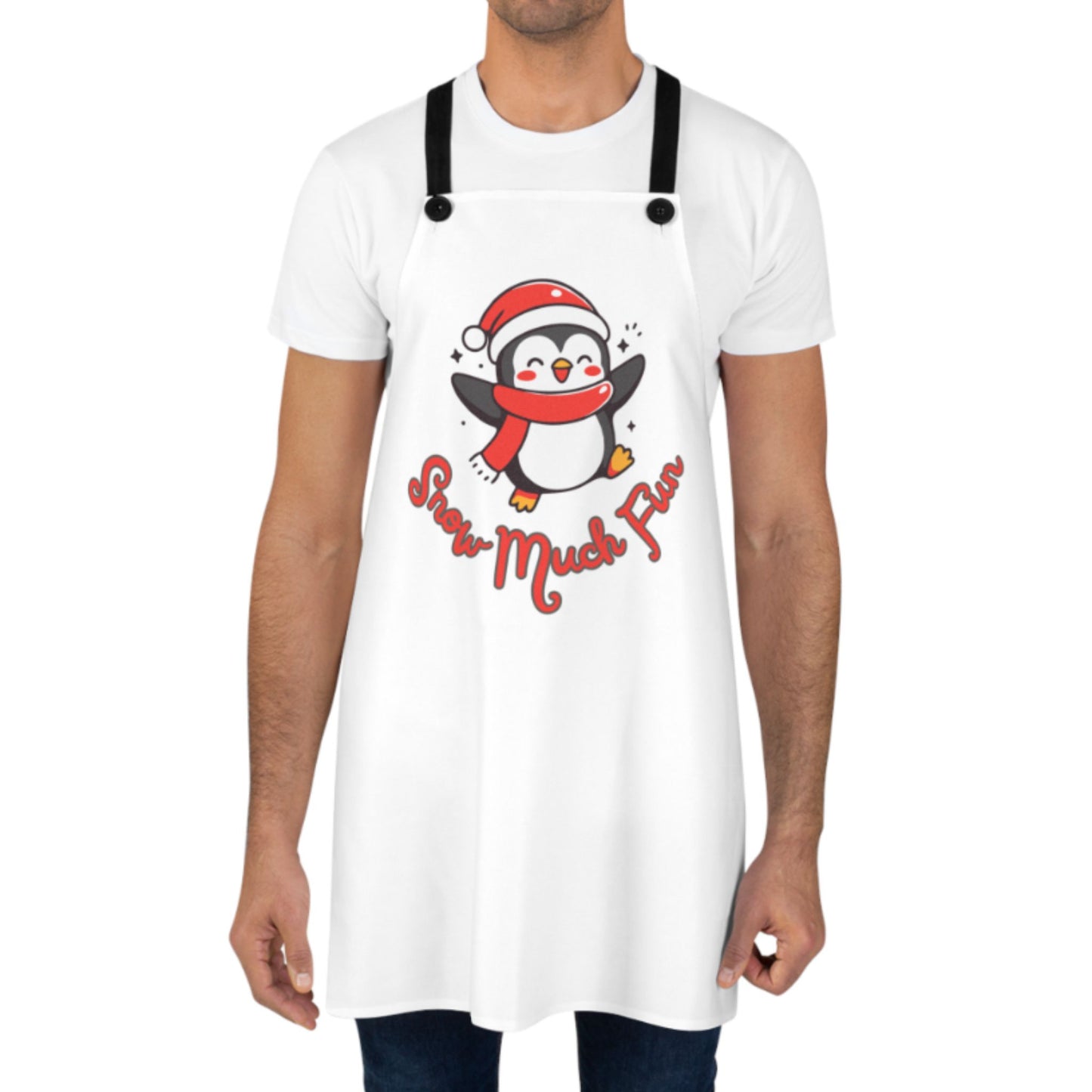 Snow Much Fun Penguin Apron – Cute Christmas Cooking Kitchen Apron