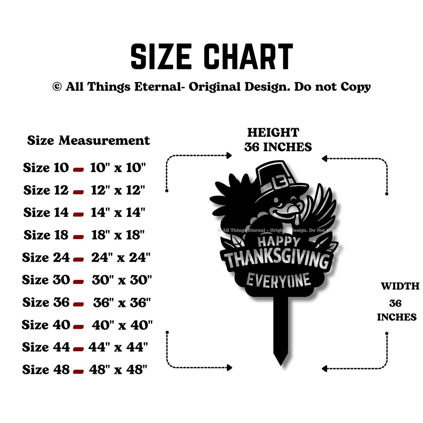 Thanksgiving Metal Yard Sign - Custom Autumn Porch Sign