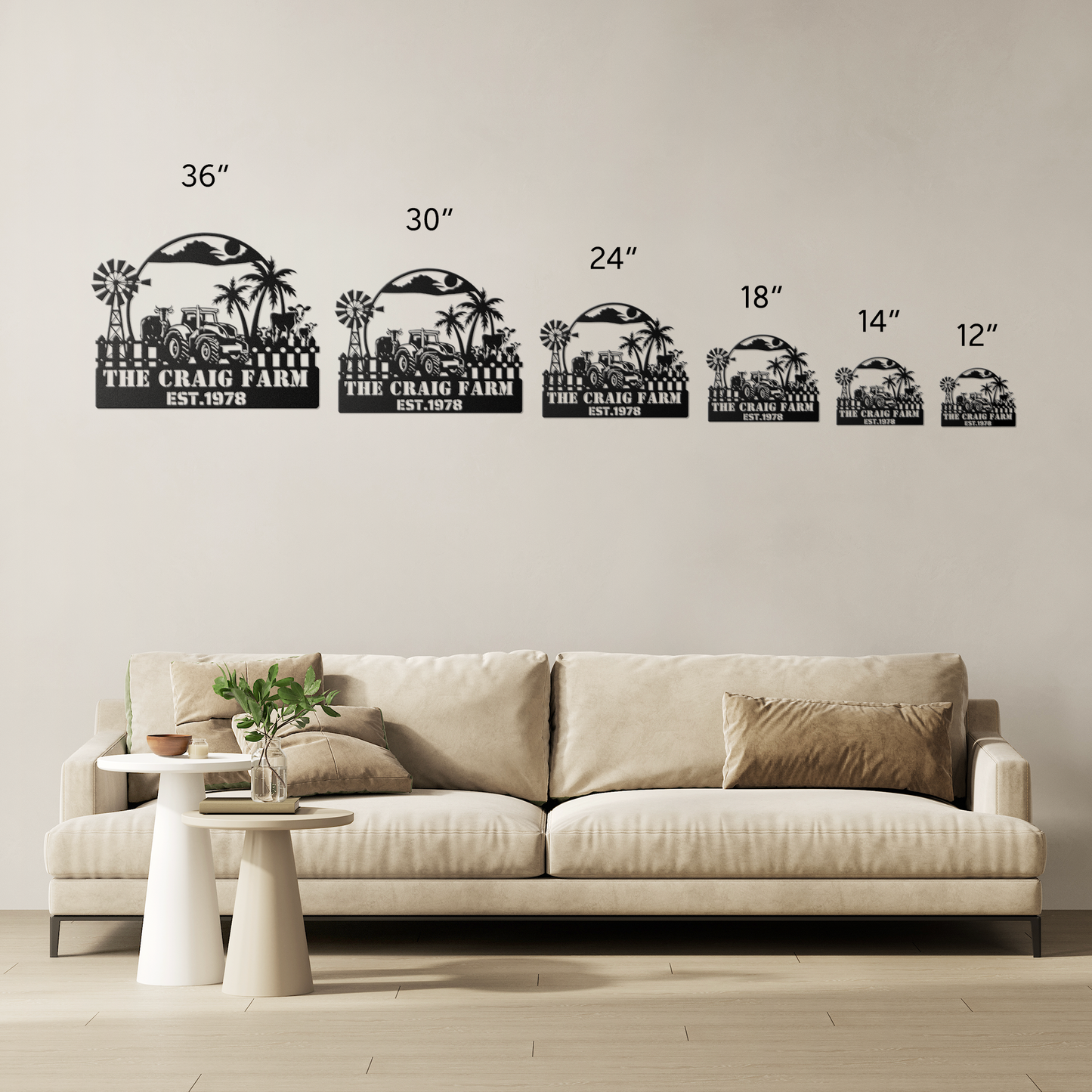 Personalized Farmhouse Metal Sign - Rustic Charm for Your Home