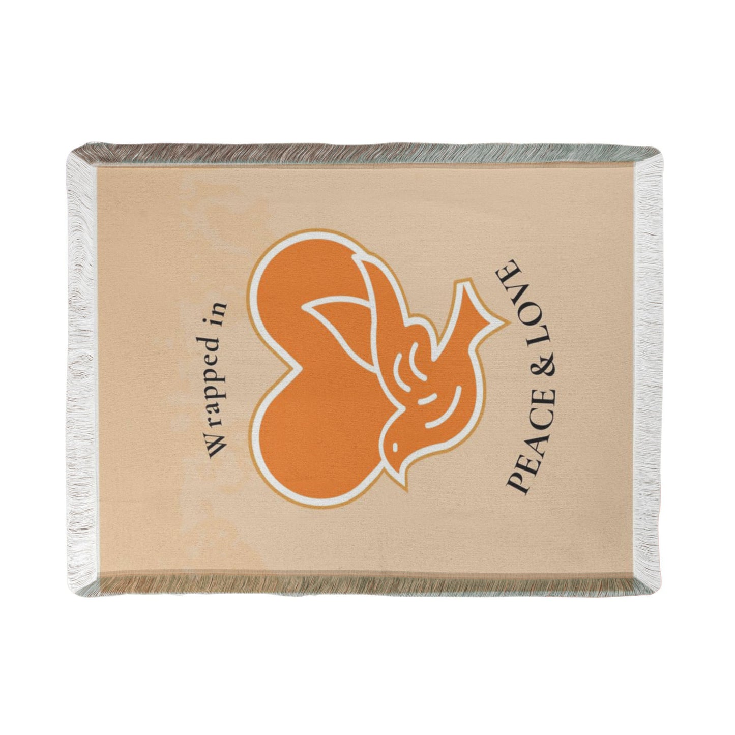 Wrapped in Peace & Love Woven Blanket – Cozy Gift Throw