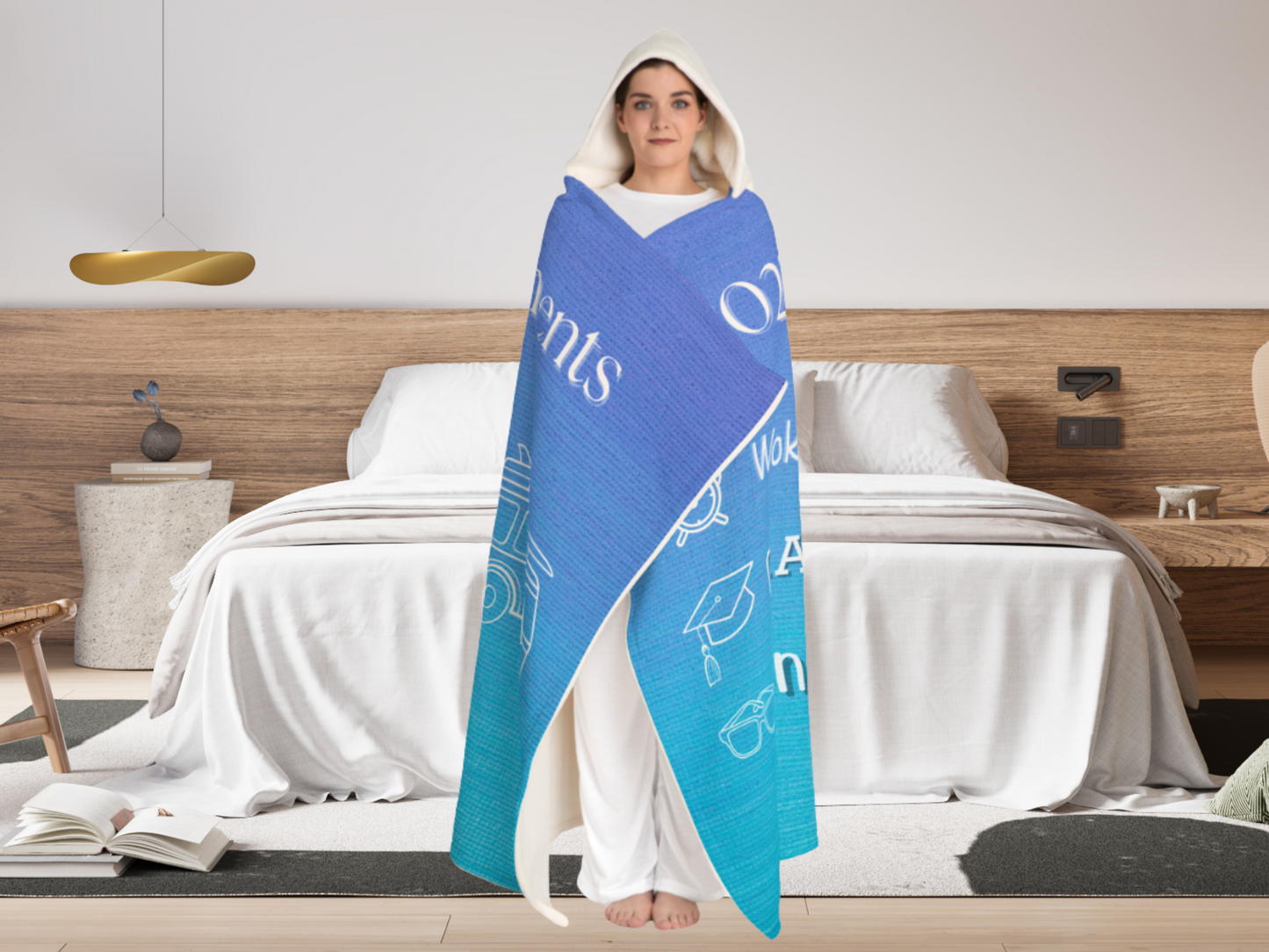 2025 Graduation Hooded Sherpa Blanket – Funny Senior Gift for High School & College Grads