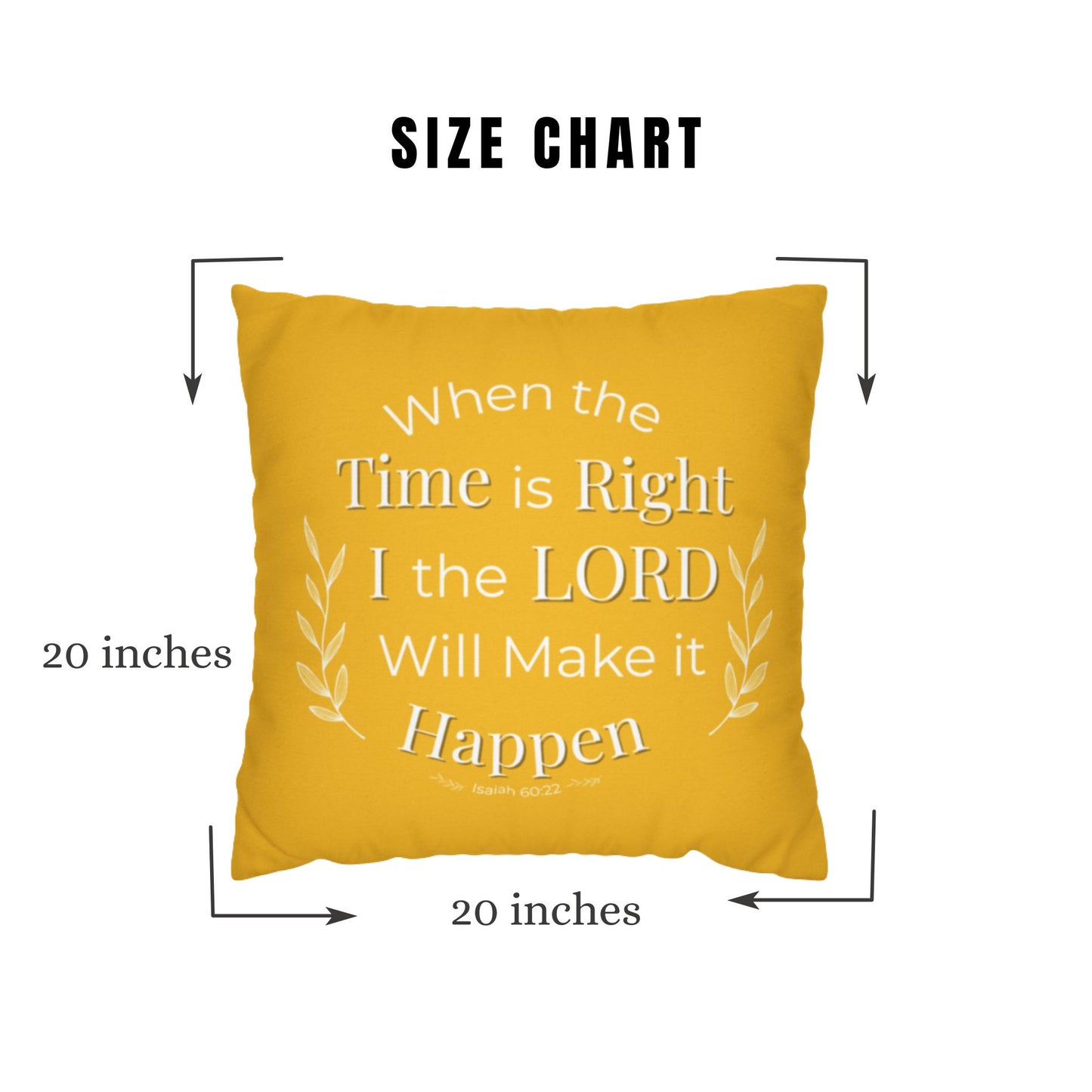 Isaiah 60:22 Cushion Cover – Inspirational Bible Verse Home Decor