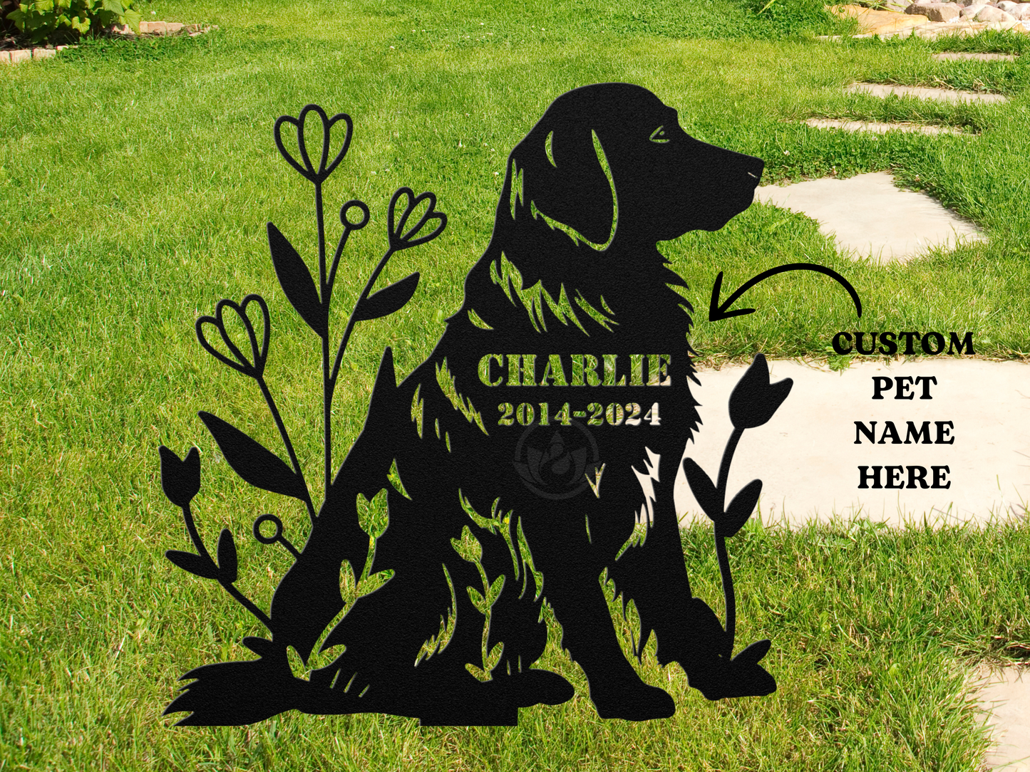 Personalized Dog Memorial Stake-Outdoor Pet Tribute Yard Decor