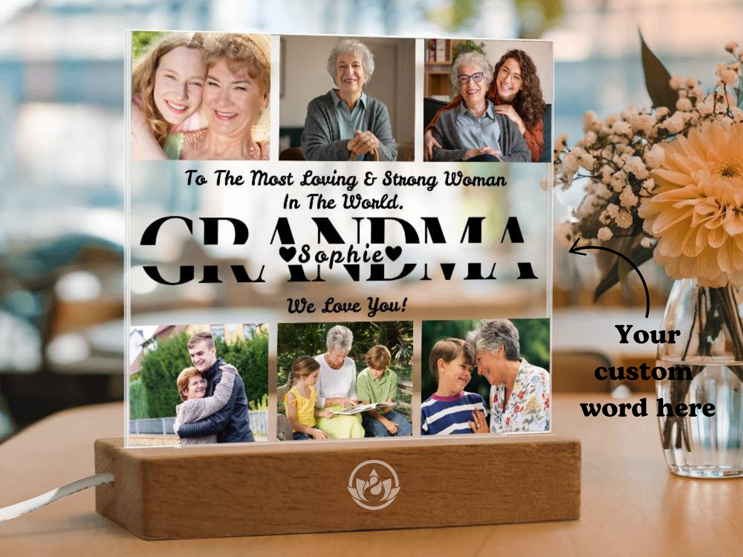 Personalized Photo Collage Frame - Custom Gift for Mom & Nana