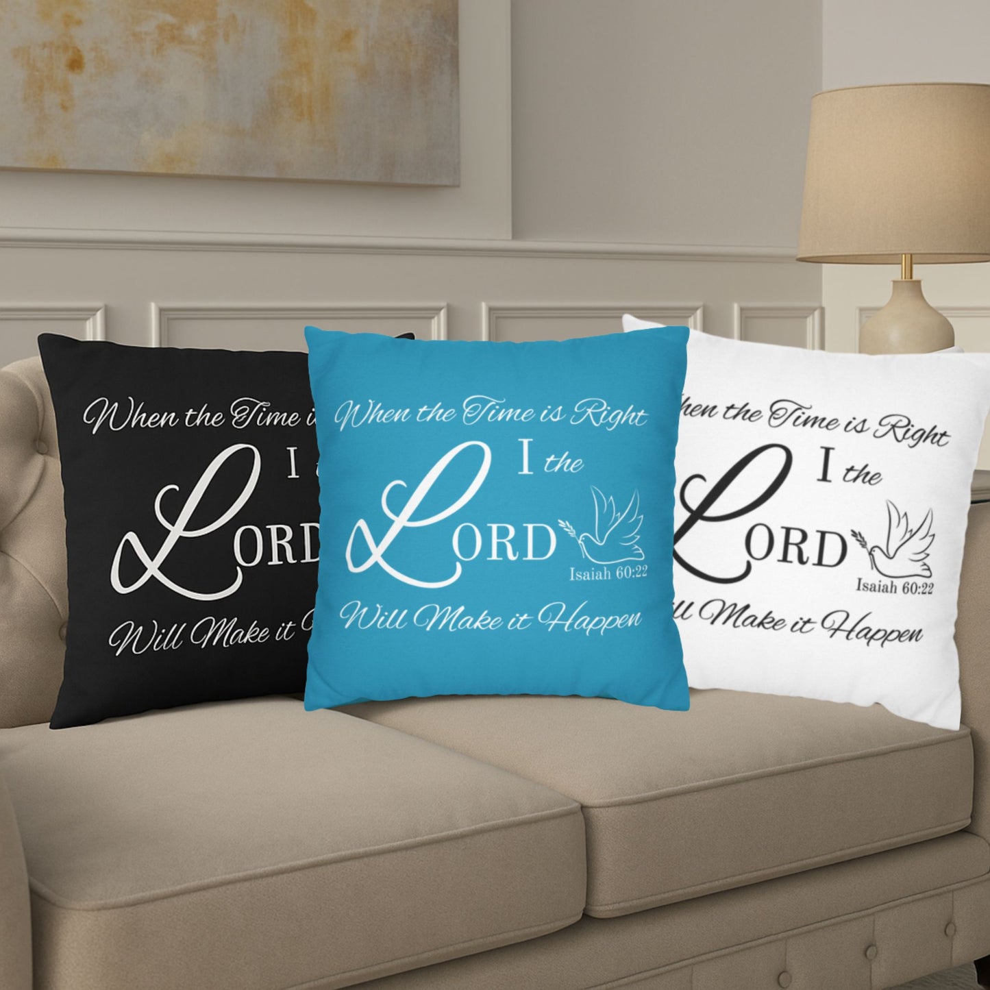 Isaiah 60:22 Cushion Cover – Faith-Based Bible Verse Home Decor