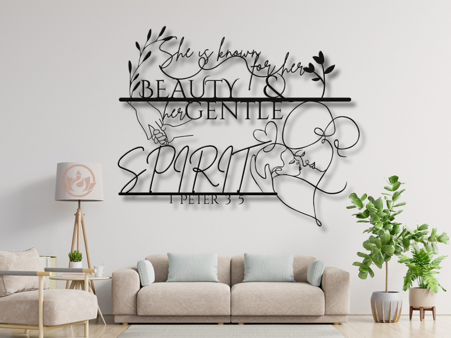Perfect Mother's Day Gift - 1 Peter 3:5 Christian Metal Wall Art