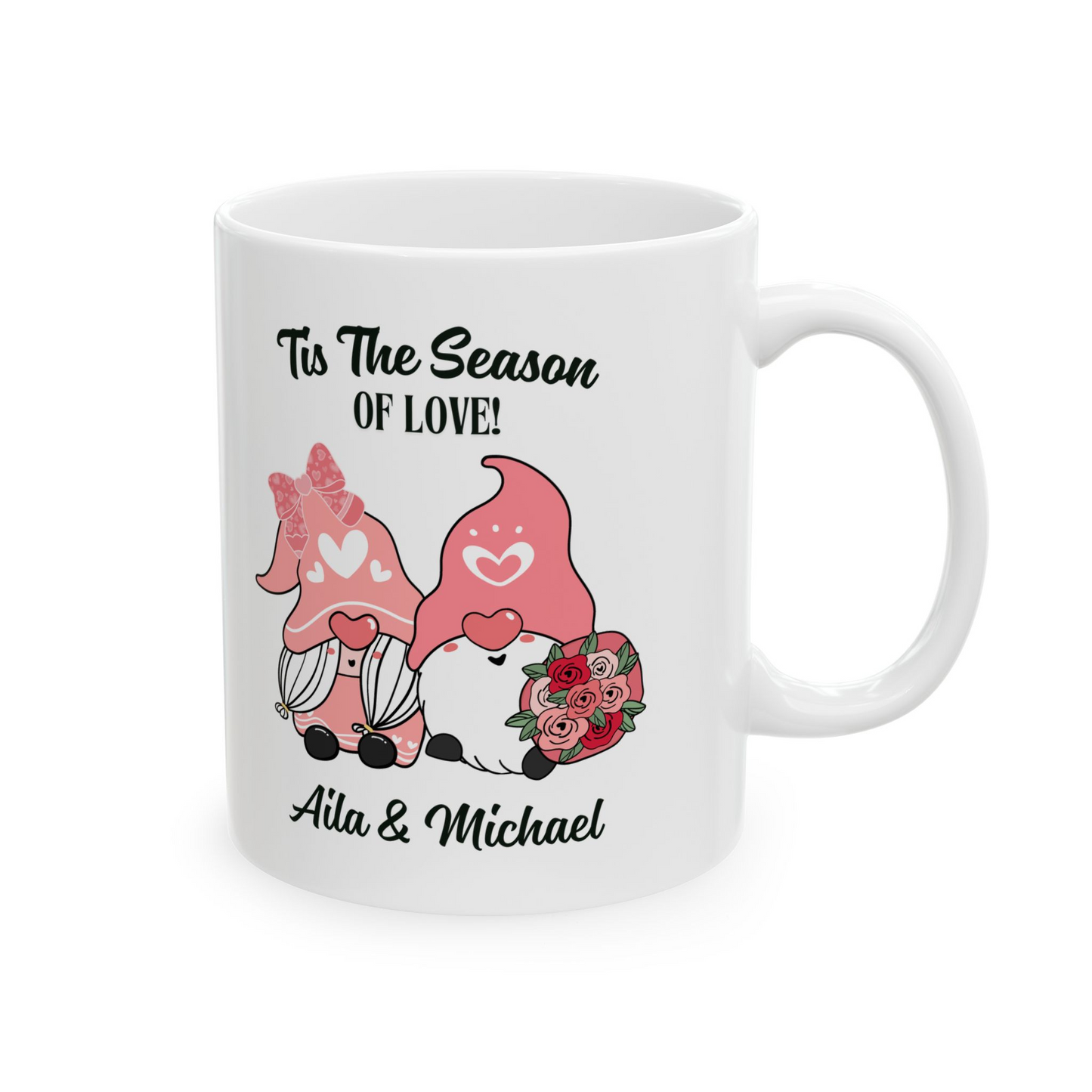 Personalized Gnome Couple Mug 11oz – Cute Custom Coffee Cup Gift