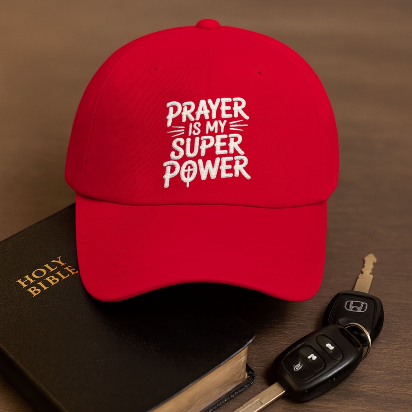 Prayer Superpower Dad Cap | Stylish Faith Hat for Dads