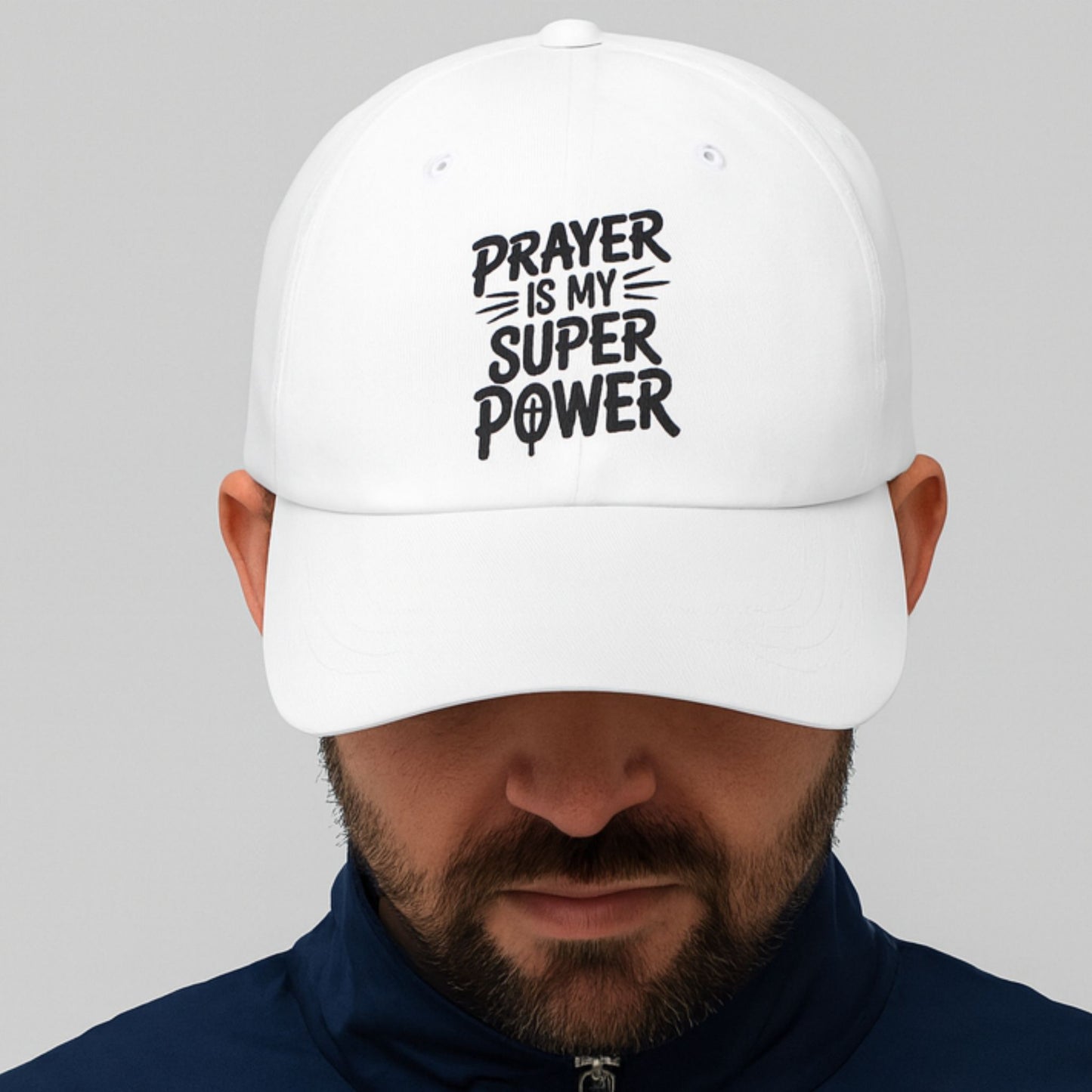Prayer Is My Super Power Dad Cap | Faith Baseball Hat for Dads