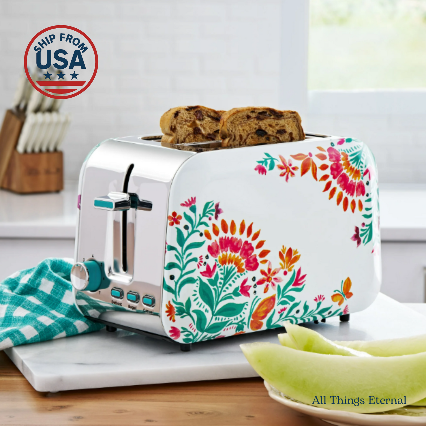 The Pioneer Woman 2-Slice Toaster – Folk Geo Print