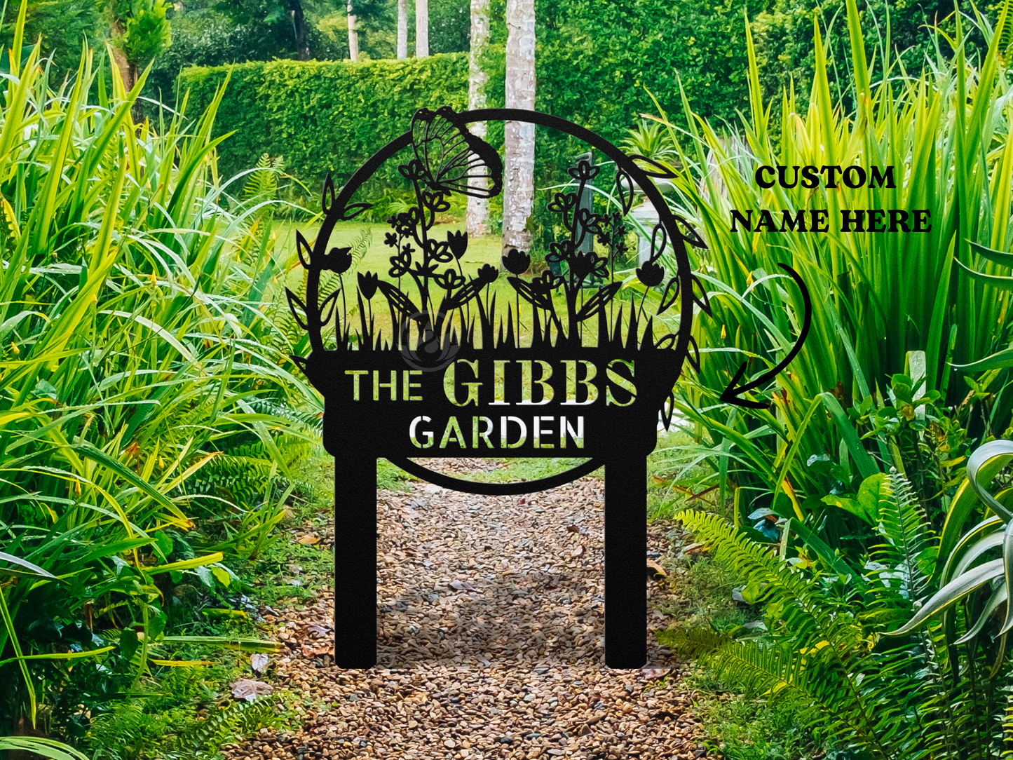Custom Family Name Yard Sign-Outdoor Garden Decor