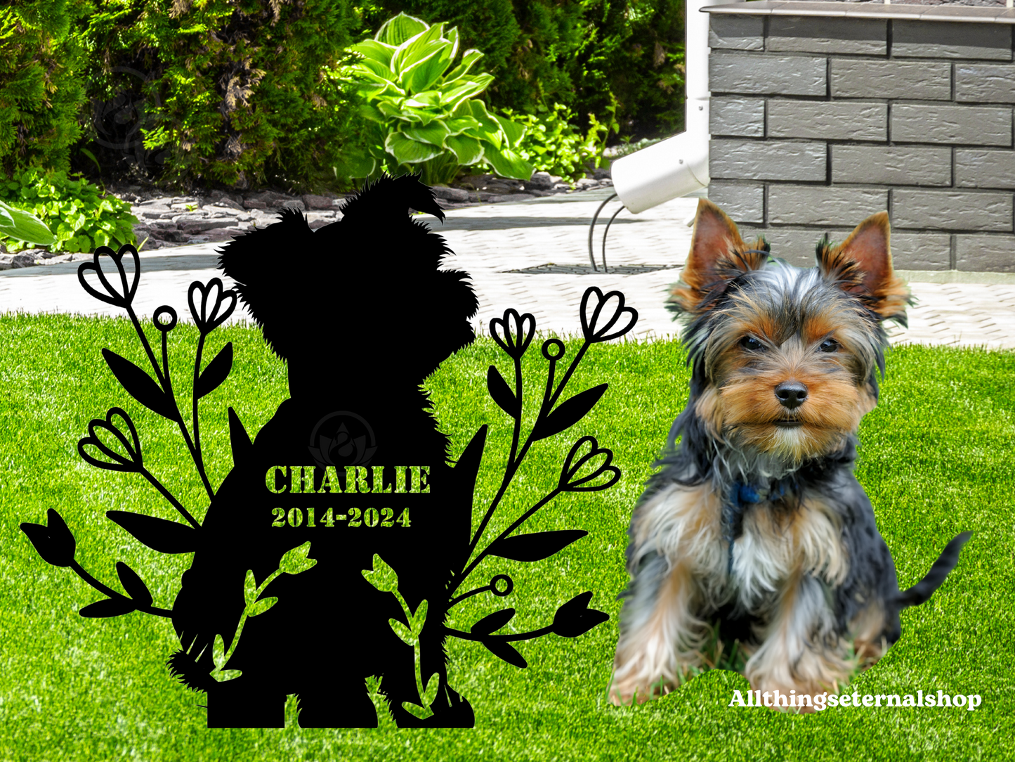 Personalized Dog Memorial Stake-Outdoor Pet Tribute Yard Decor