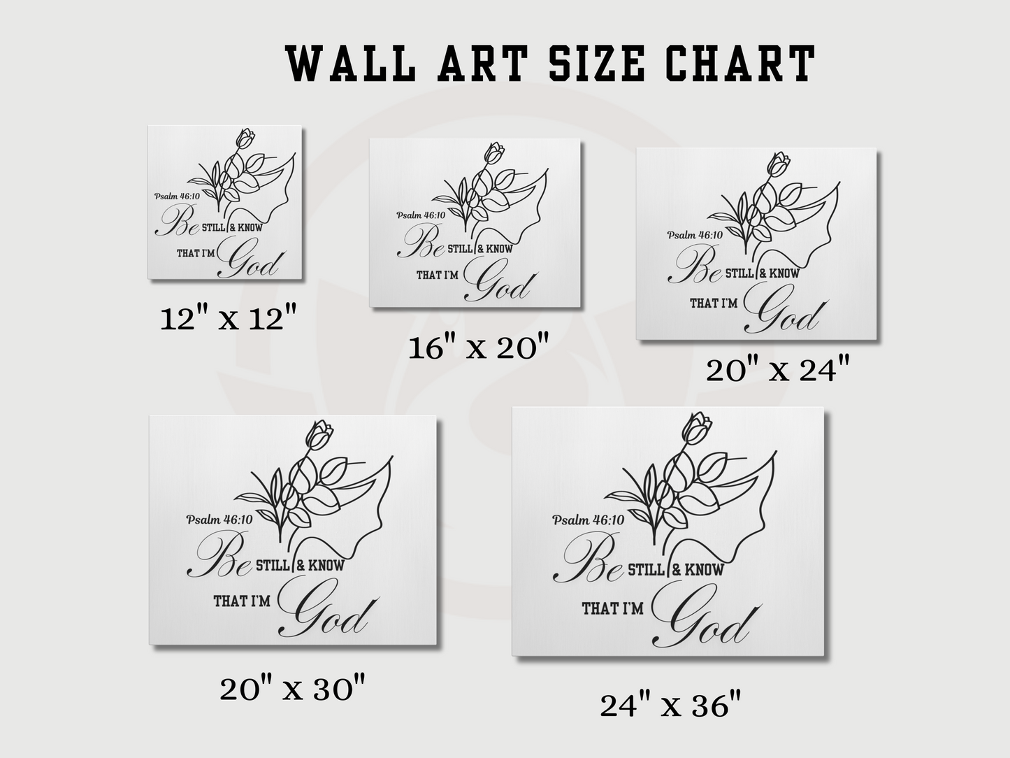 Be Still & Know – Psalm 46:10 Minimalist Christian Canvas Wall Art