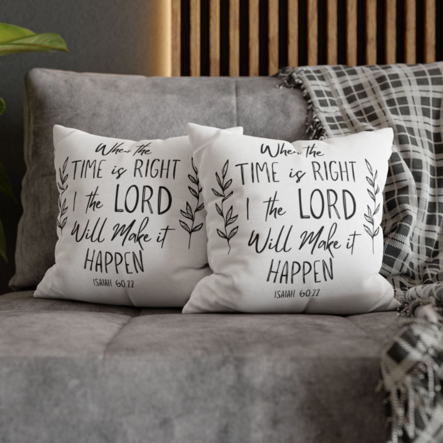Isaiah 60:22 Cushion Cover – Inspirational Bible Verse Home Decor