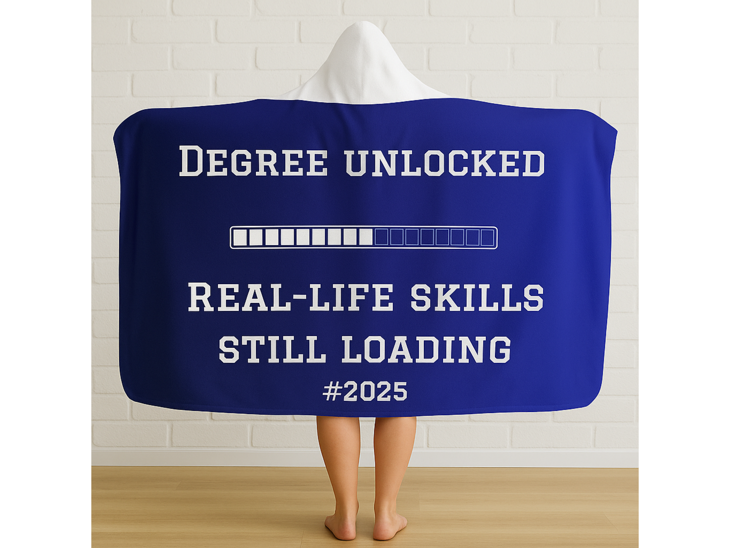 Graduation Hooded Fleece Blanket 2025 - Funny Gift for High School or College Grad
