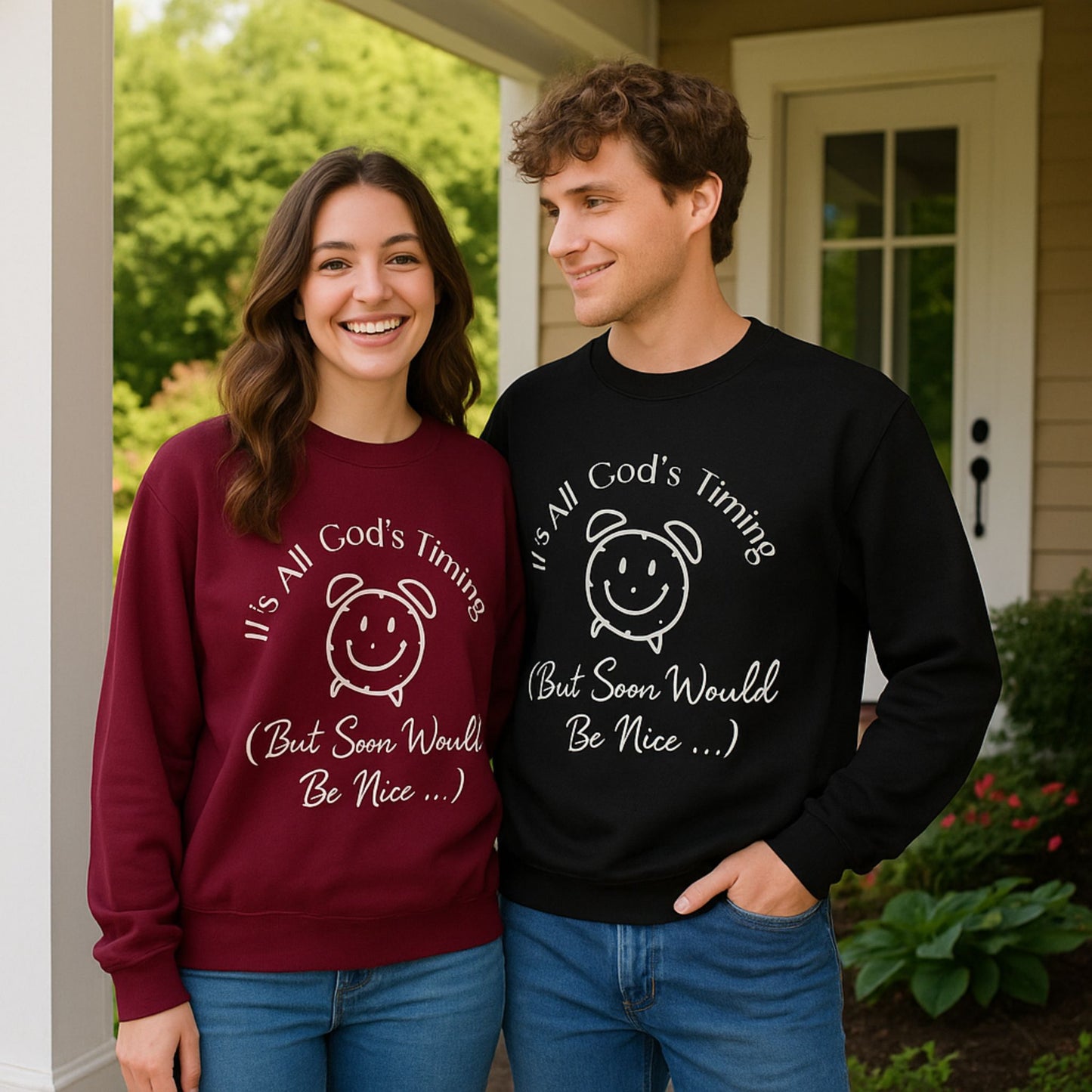 God’s Timing Sweatshirt | Faith-Inspired Unisex Christian Crewneck