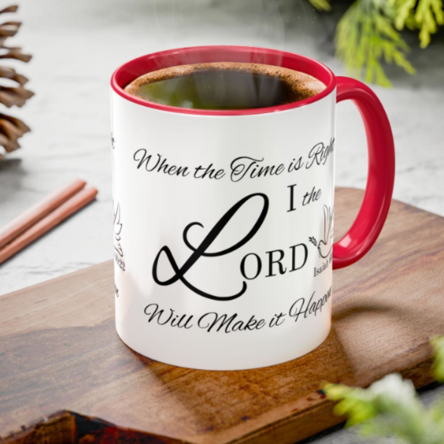 Christian Two-Tone Coffee Mug – Isaiah 60:22 Bible Verse Gift