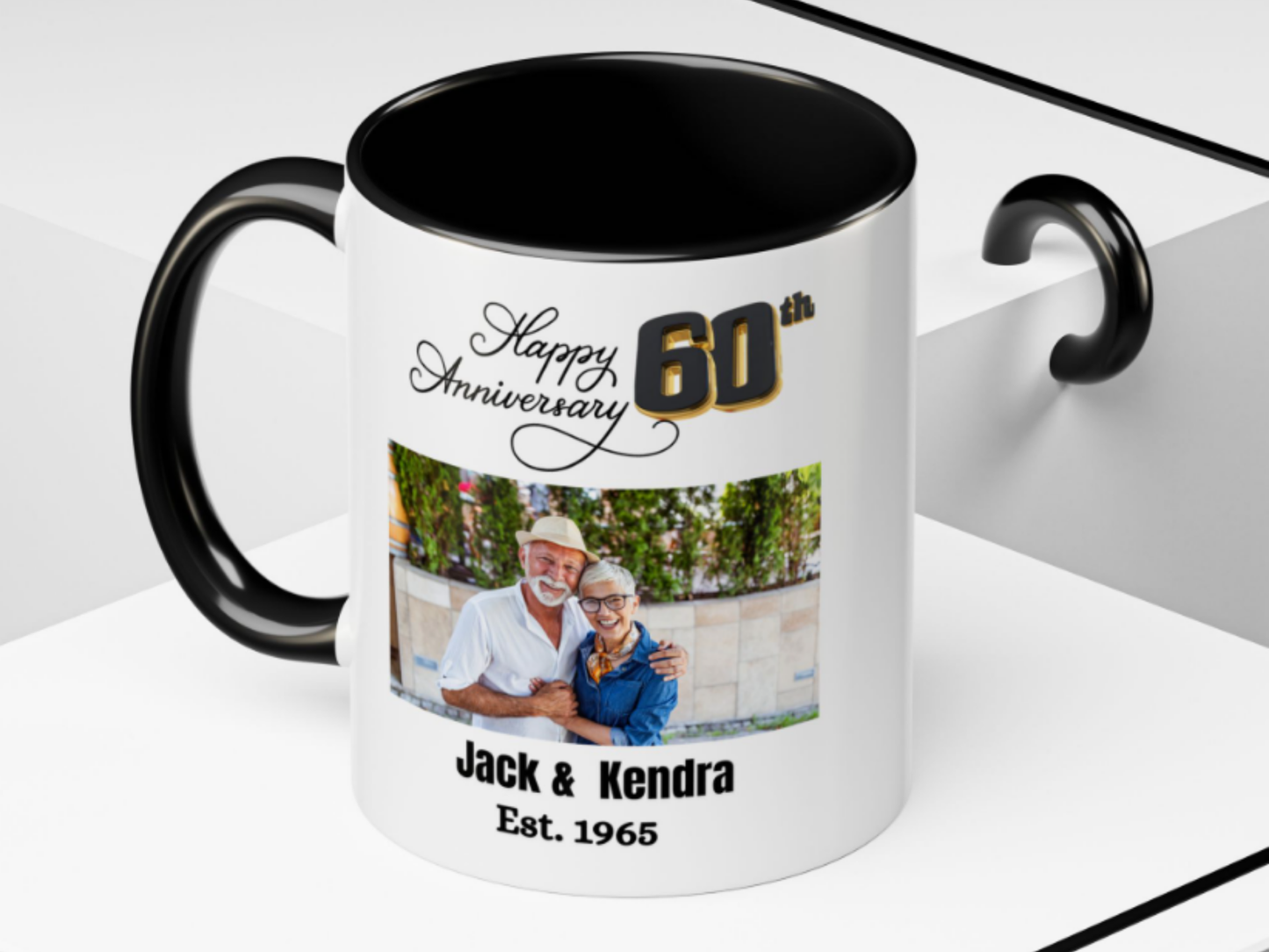 Custom 60th Anniversary Photo Mug Wedding Gifts