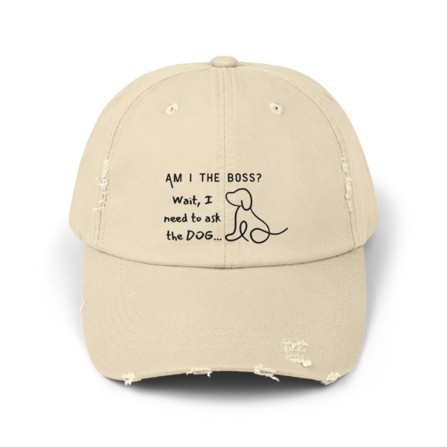 Funny Dog Owner Distressed Baseball Cap