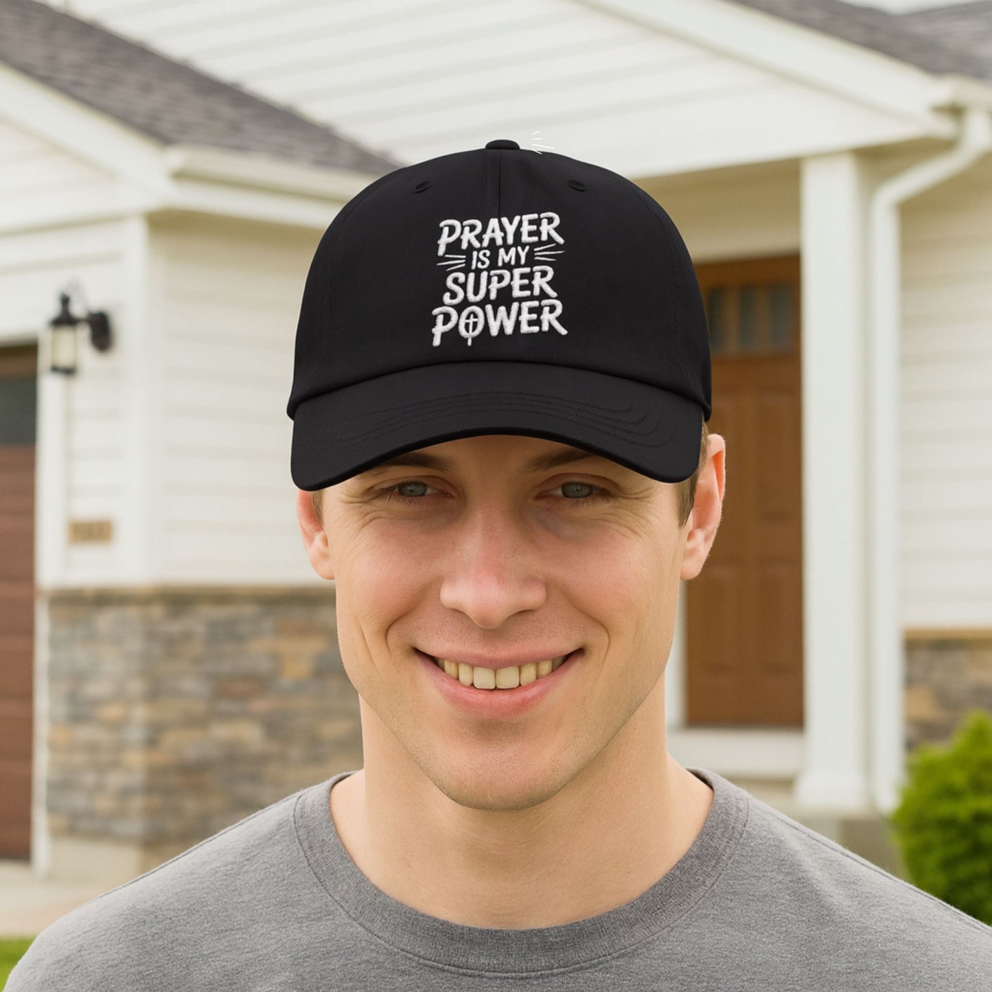 Prayer Superpower Dad Cap | Stylish Faith Hat for Dads