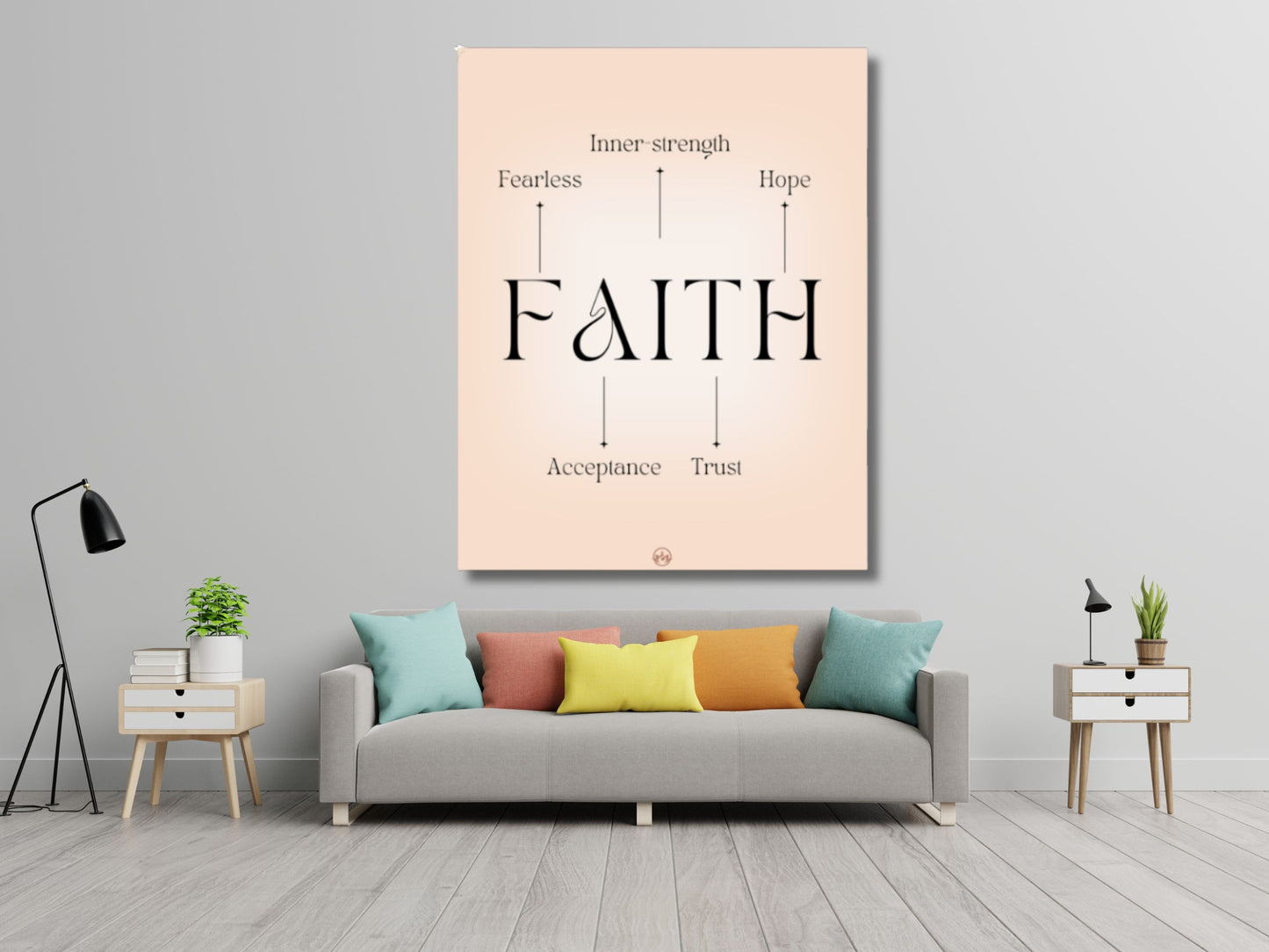 Unframed Faith Wall Art Print – Christian Inspirational Poster Decor