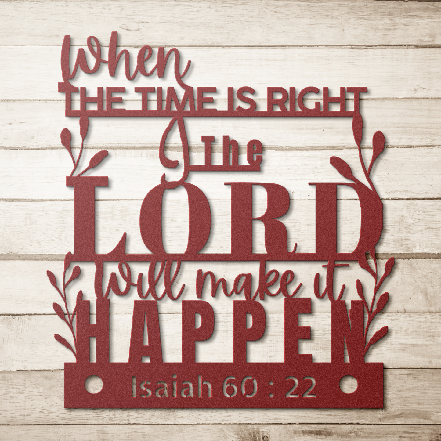 Isaiah 60:22 Christian Metal Wall Art - Inspirational Scripture Sign