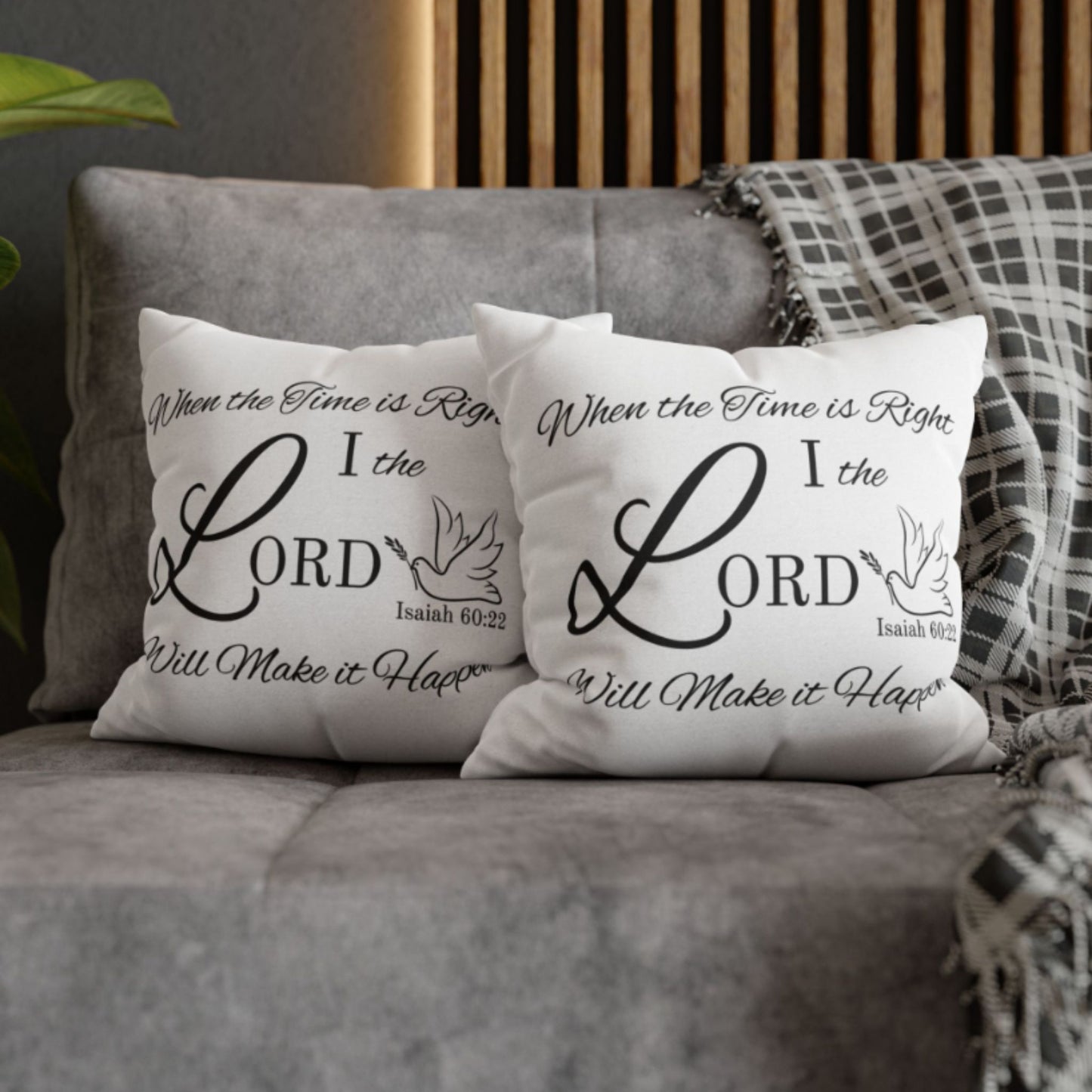 Isaiah 60:22 Cushion Cover – Faith-Based Bible Verse Home Decor