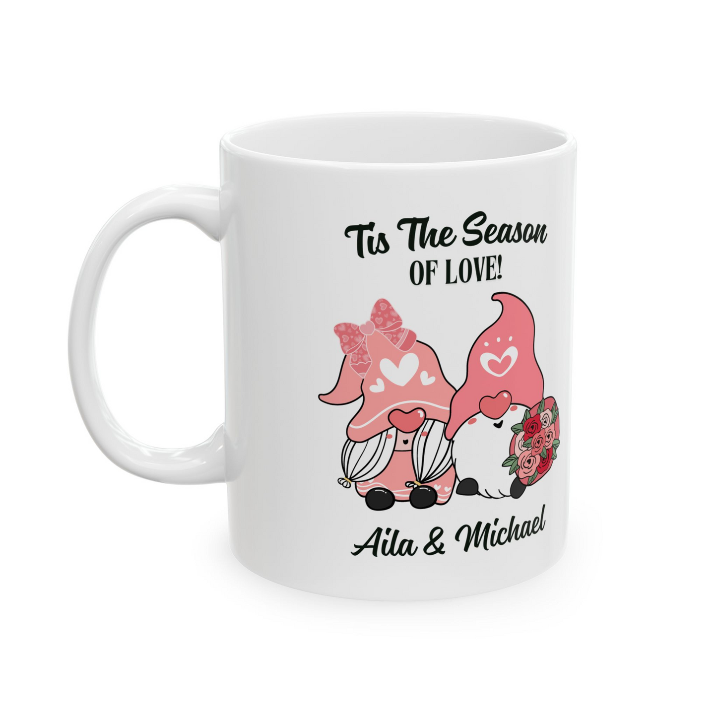 Personalized Gnome Couple Mug 11oz – Cute Custom Coffee Cup Gift
