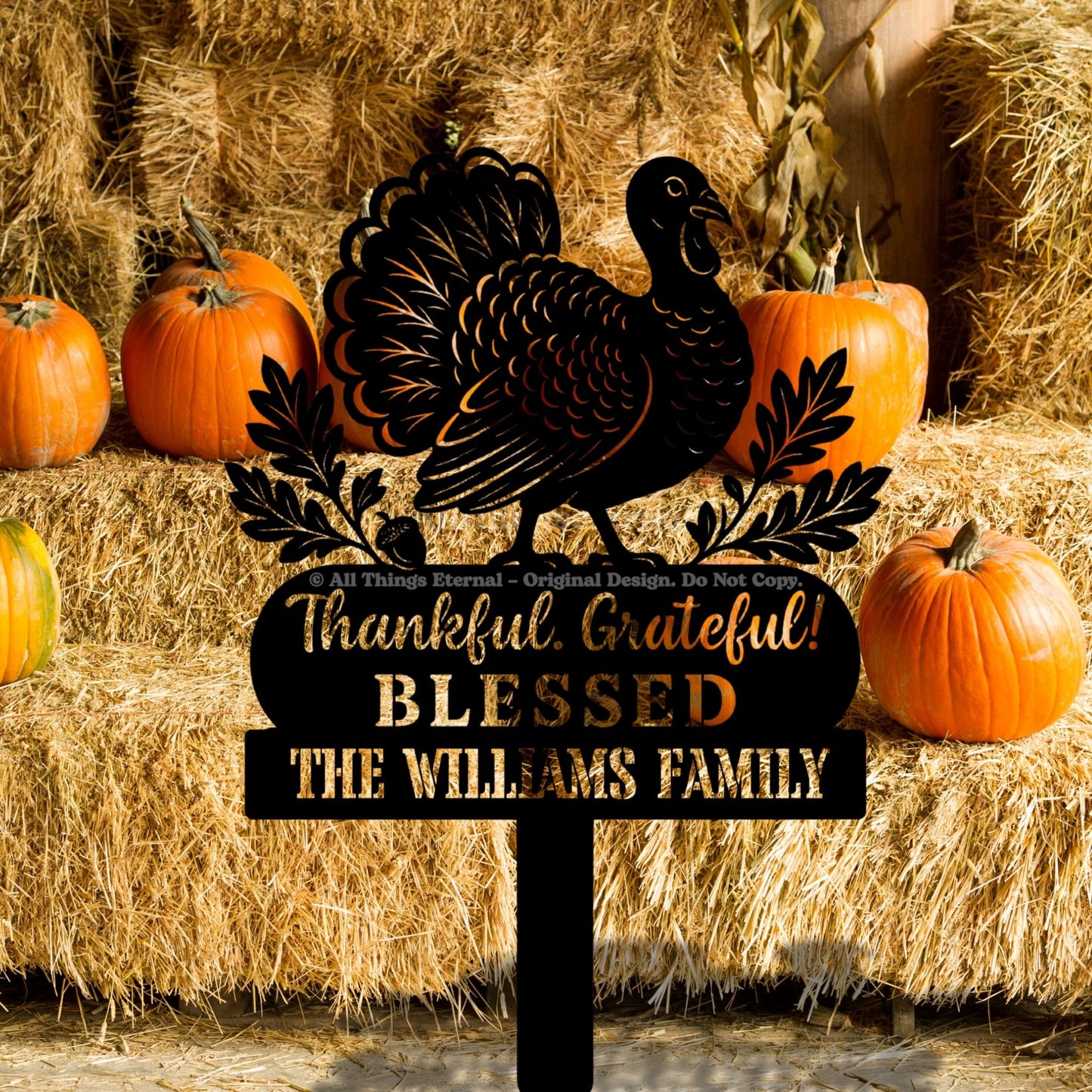 Custom Thanksgiving Garden Sign- Holiday Porch Decoration