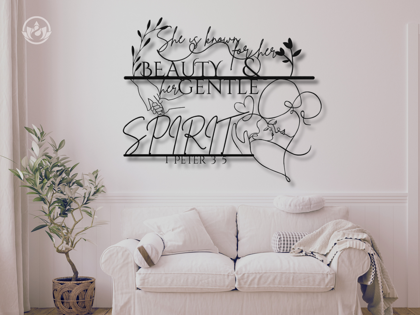 Perfect Mother's Day Gift - 1 Peter 3:5 Christian Metal Wall Art