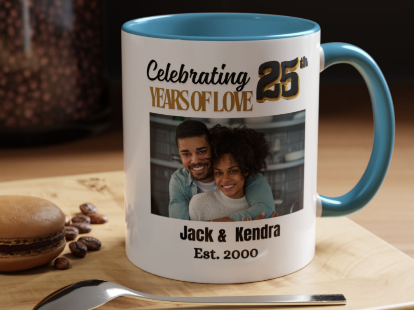 Personalized 25th Wedding Anniversary Coffee Mug