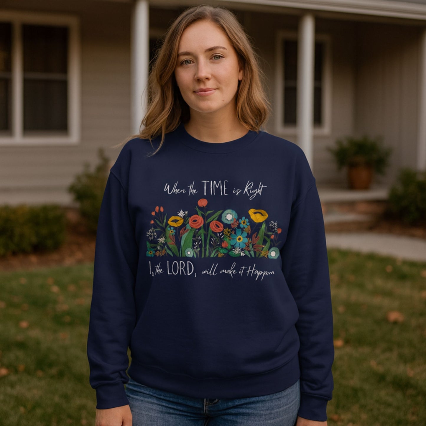 Floral Christian Comfort Colors Sweatshirt | Inspirational Religious Pullover