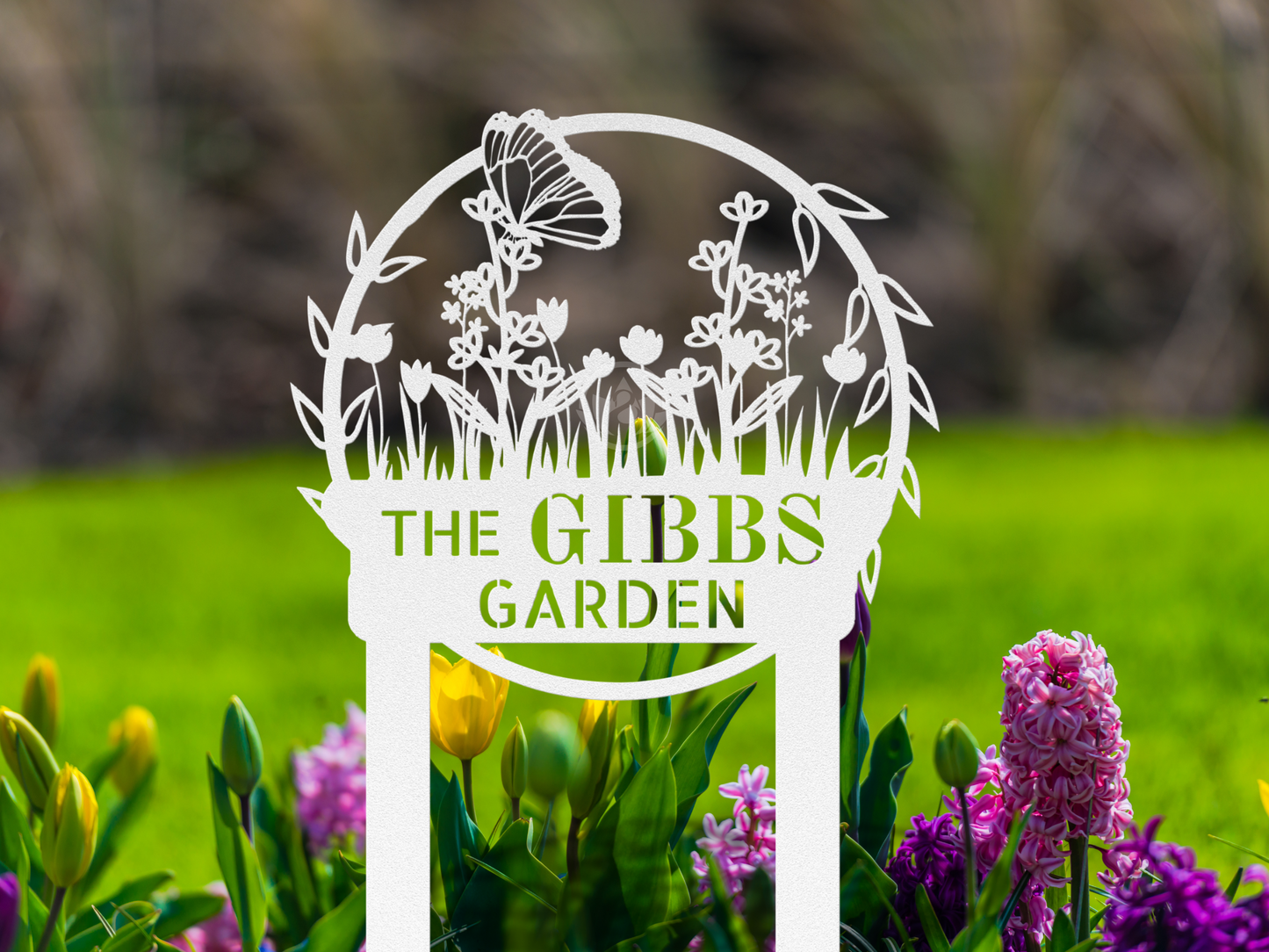 Custom Family Name Yard Sign-Outdoor Garden Decor