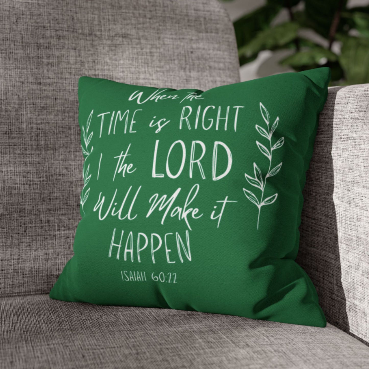 Isaiah 60:22 Cushion Cover – Inspirational Bible Verse Home Decor