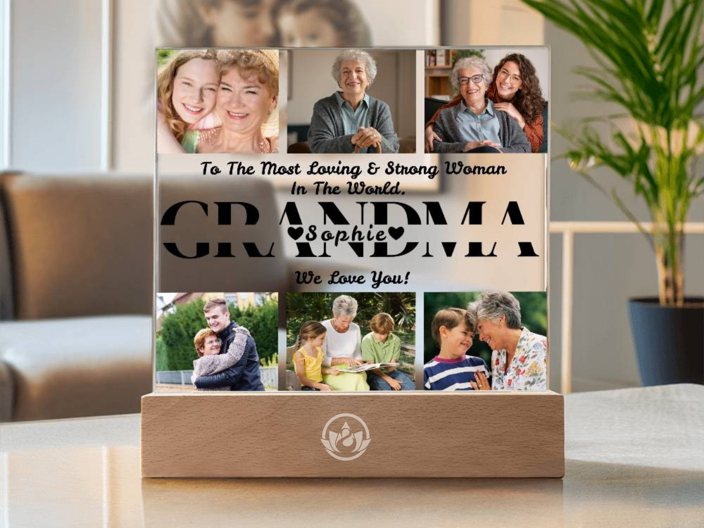 Personalized Photo Collage Frame - Custom Gift for Mom & Nana
