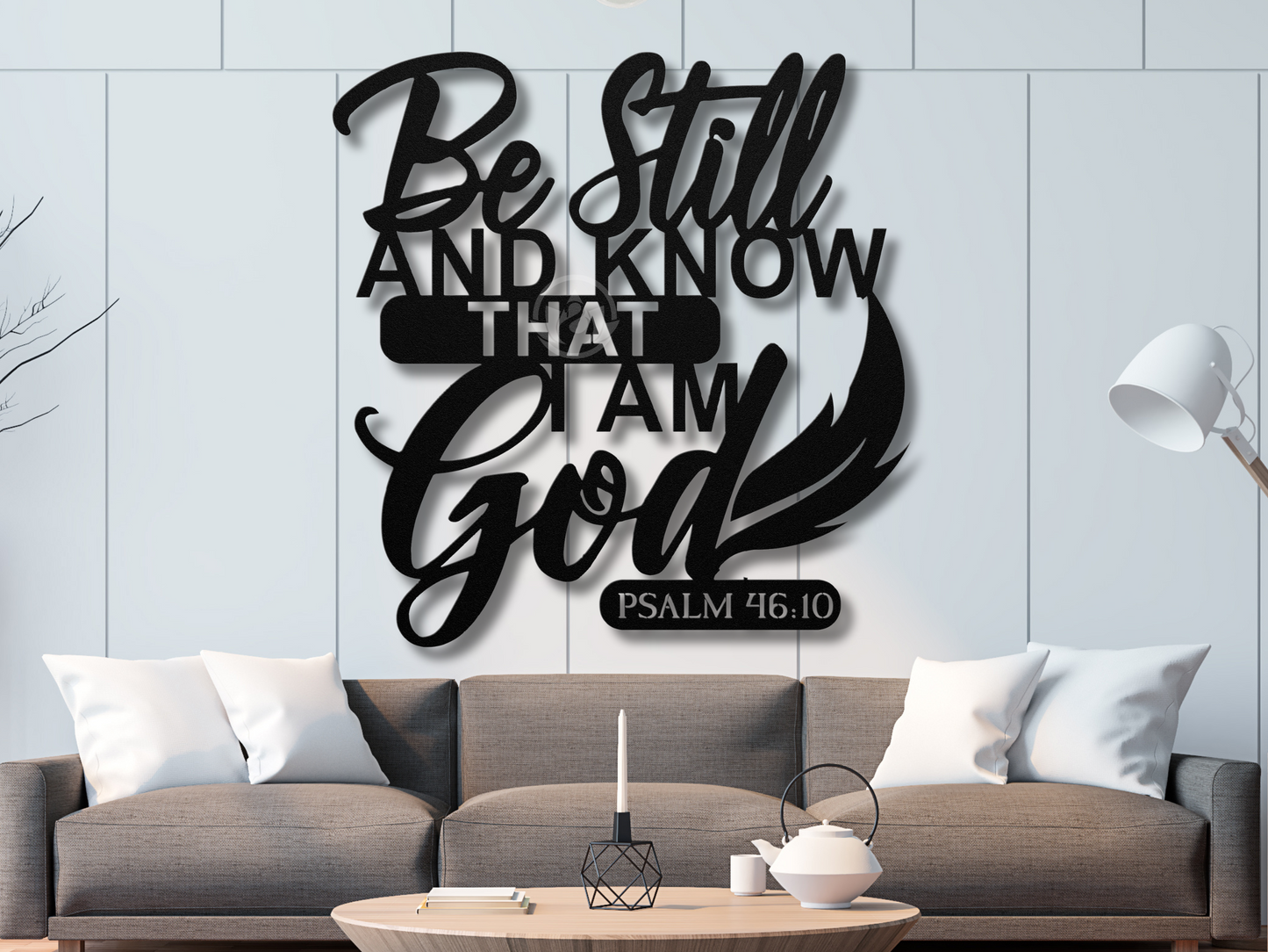 Be Still & Know Metal Wall Art - Psalm 46:10 Christian Decor Sign