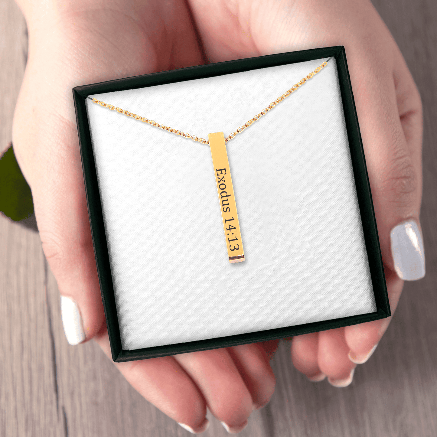 Personalize Bible Verse 3D Necklace