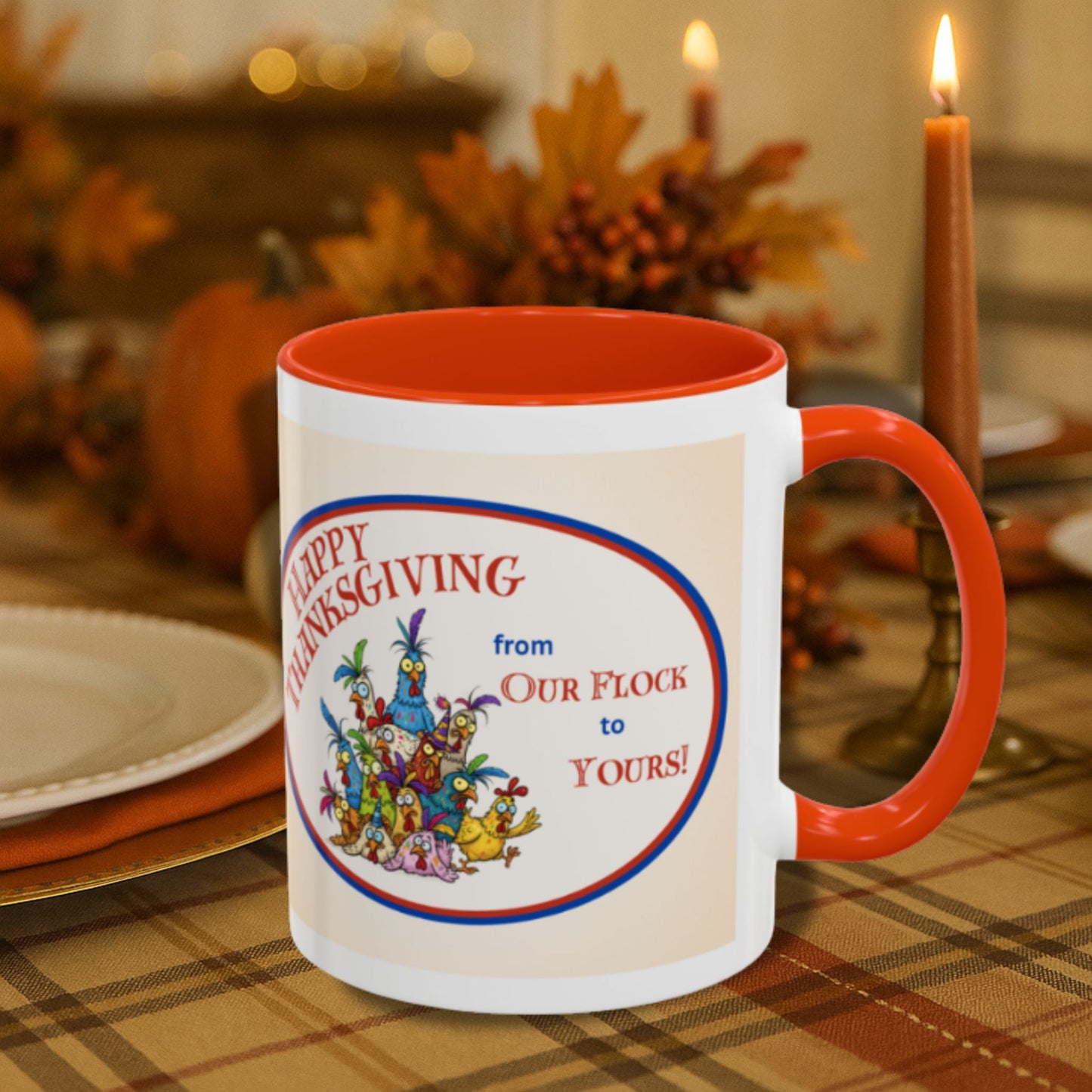 From Our Flock to Yours Mug | Fun Thanksgiving Coffee Cup Gift