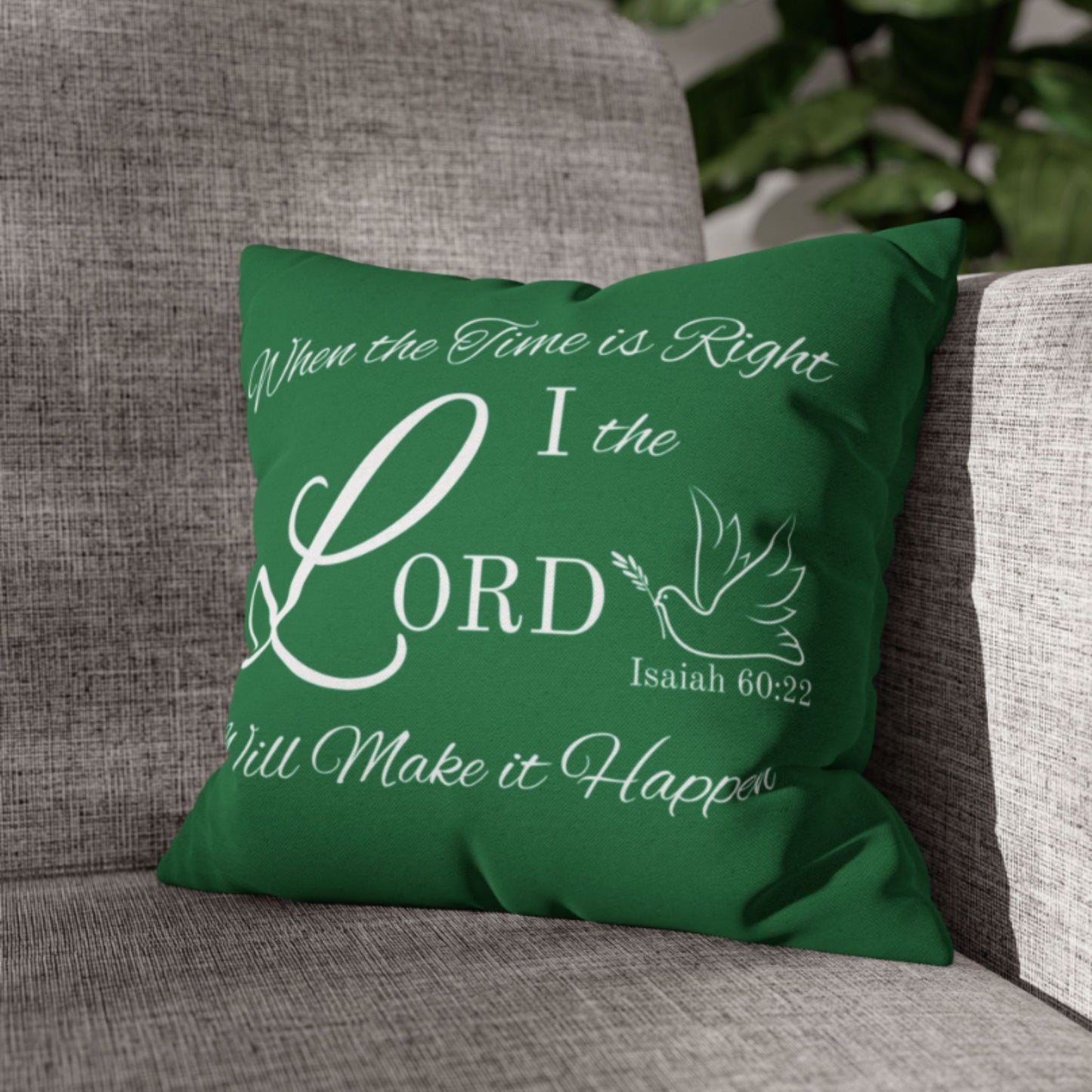 Isaiah 60:22 Cushion Cover – Faith-Based Bible Verse Home Decor