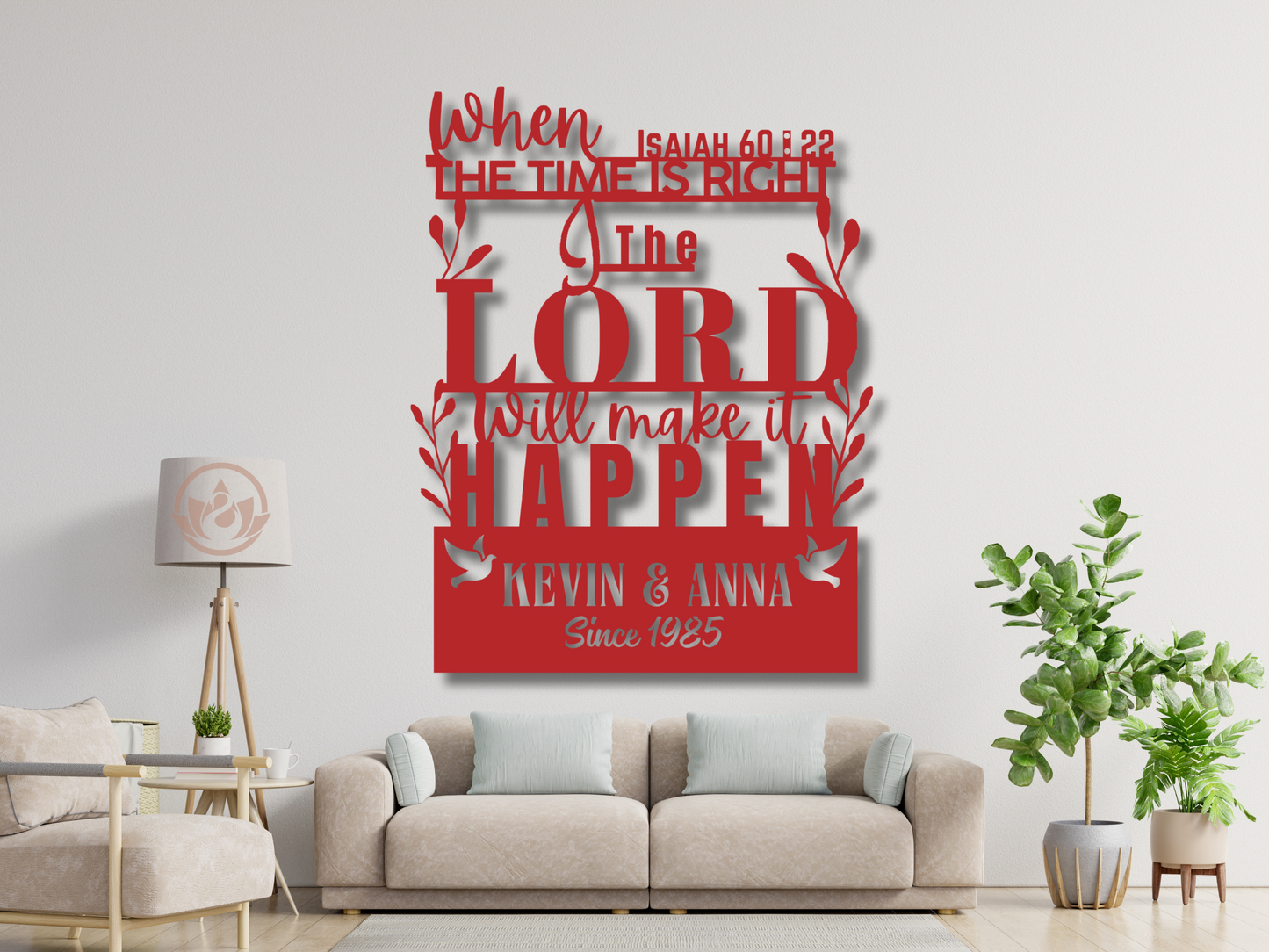 Personalized Wedding Gift for Couple β Isaiah 60:22 Bible Verse Sign
